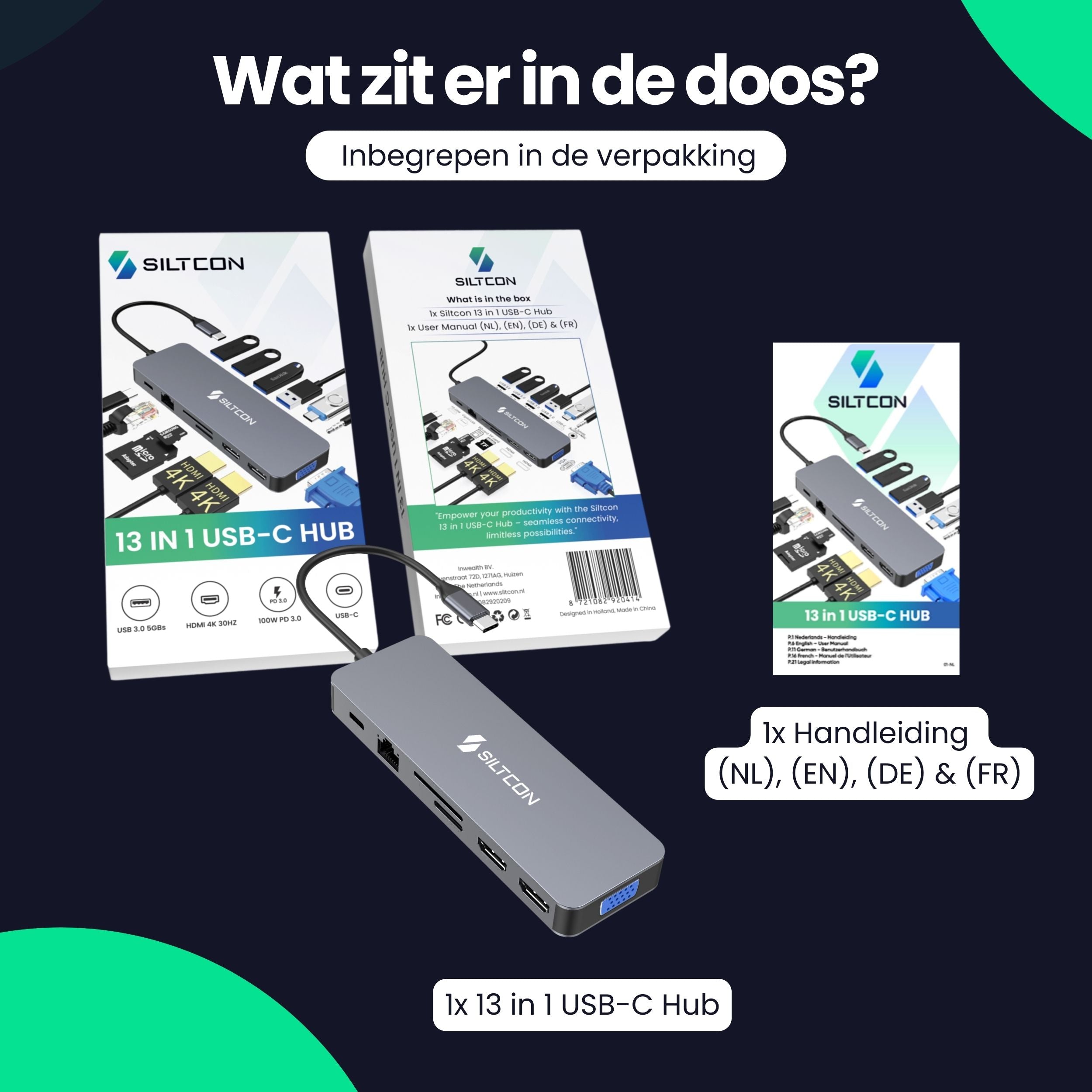 Siltcon 13-in-1 USB-C Hub – HDMI 4K