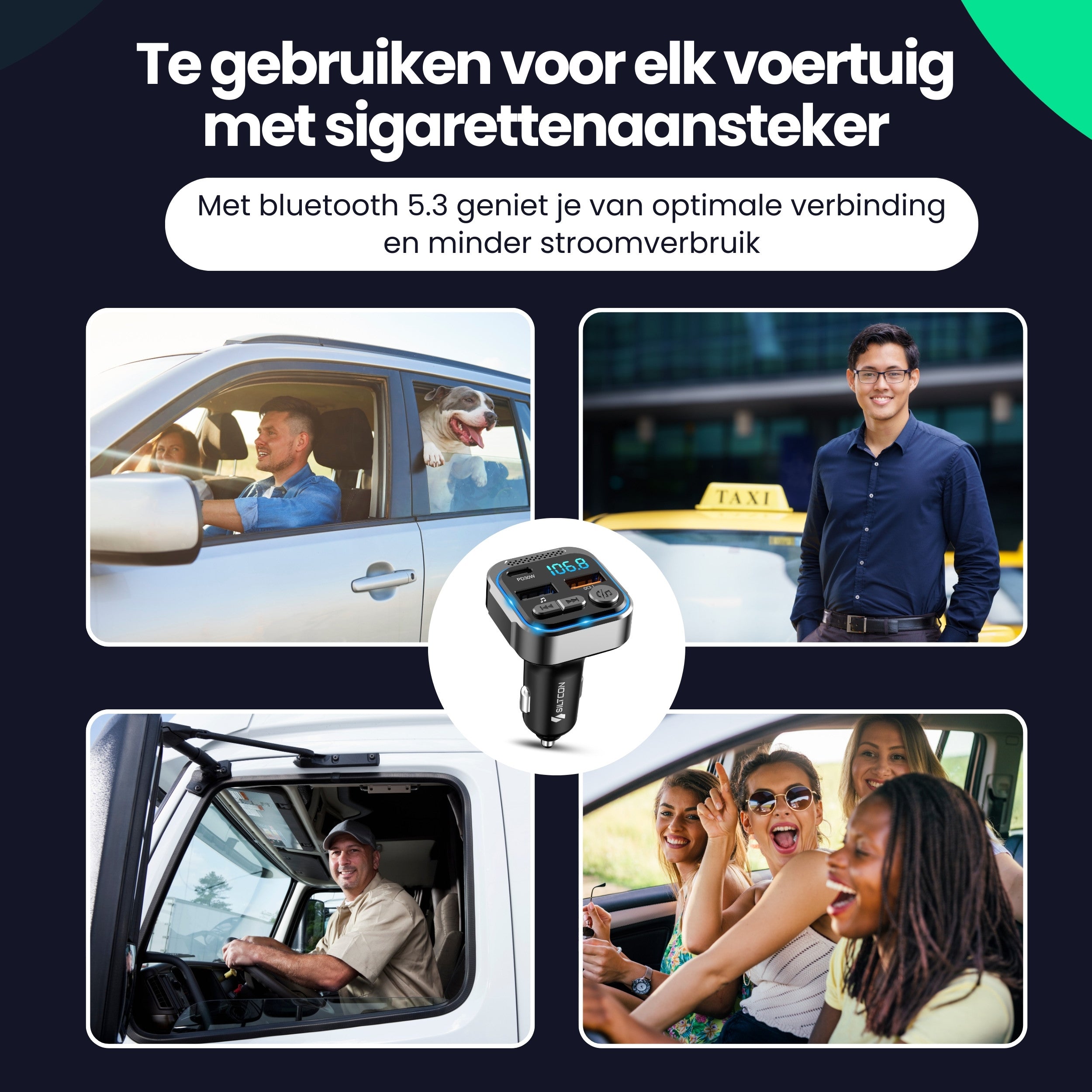 Siltcon Bluetooth FM Transmitter Auto - Siltcon