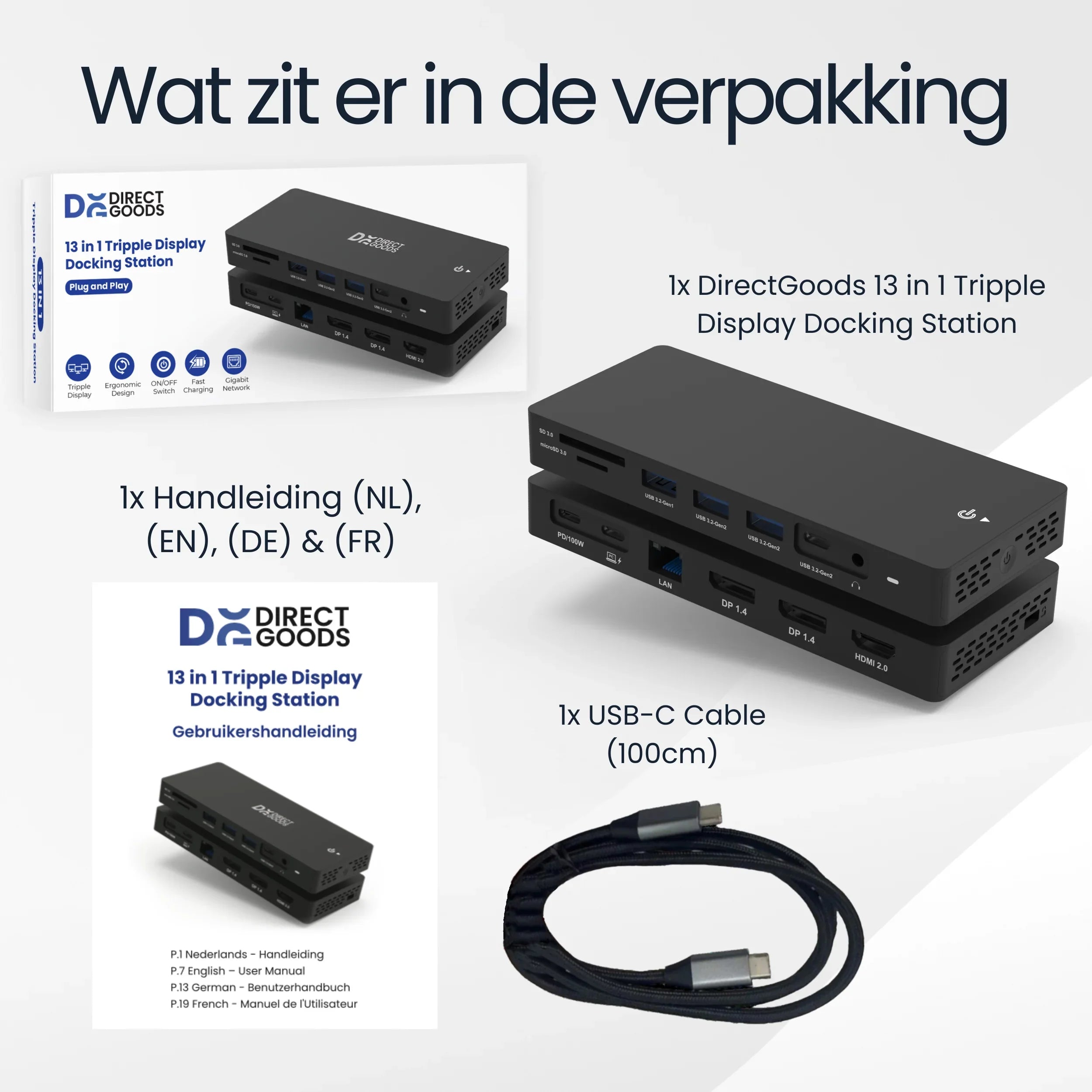 Siltcon USB C Hub 13 in 1 Triple Display - Siltcon