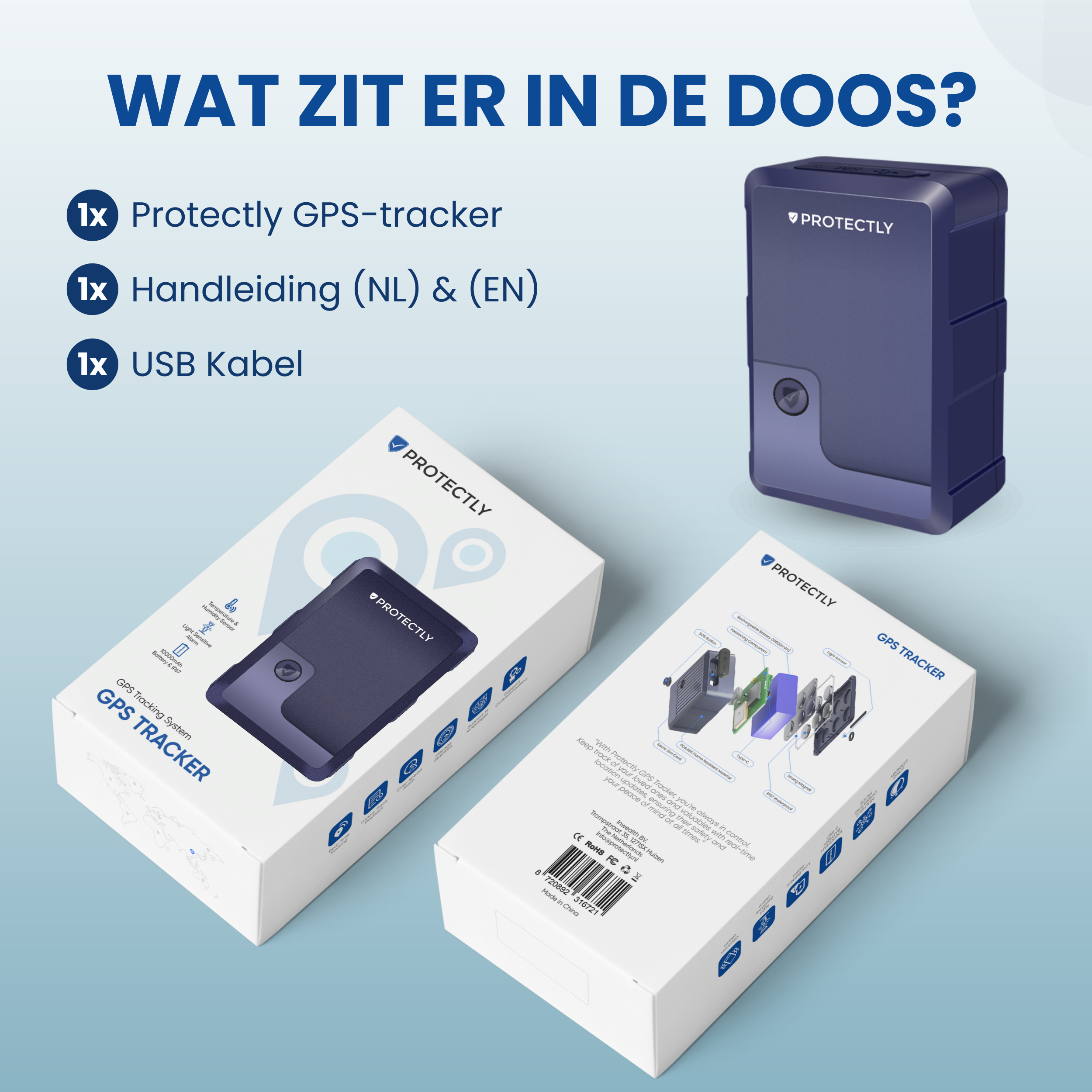 Protectly GPS Tracker Zonder Abonnement - 4G