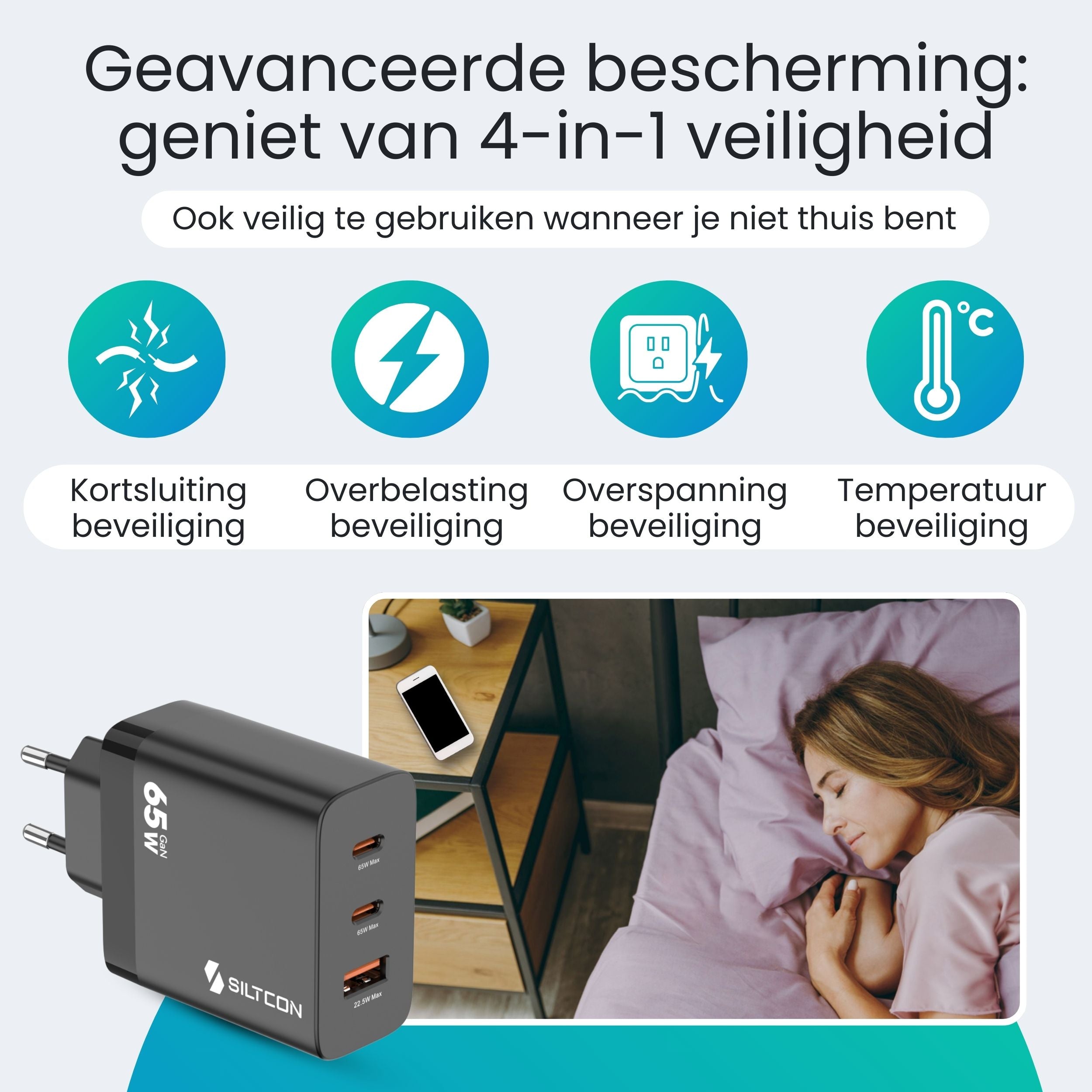 Siltcon – 65W USB-C Snellader