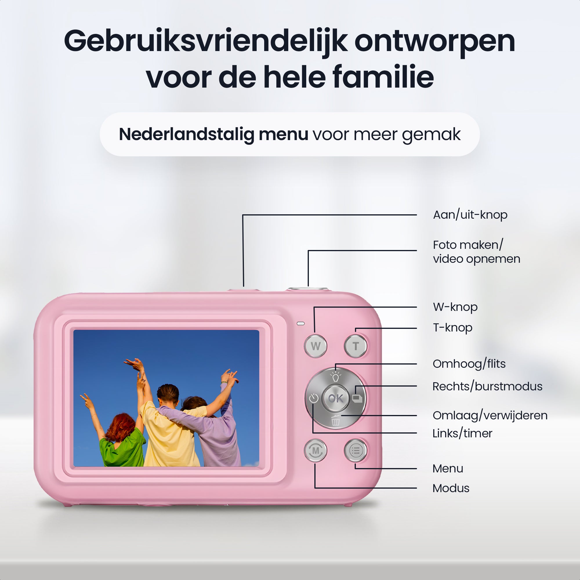 Siltcon® Digitale Camera - Full HD - 64 MP - Roze