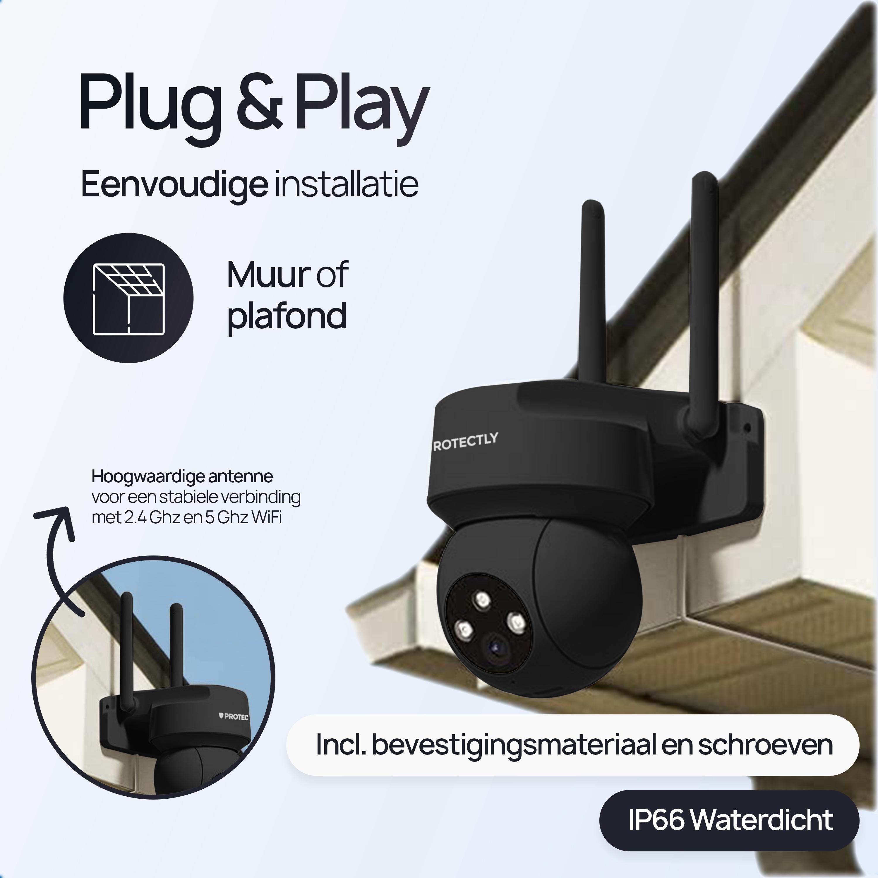 Protectly Beveiligingscamera Buiten 3K 5MP - Siltcon