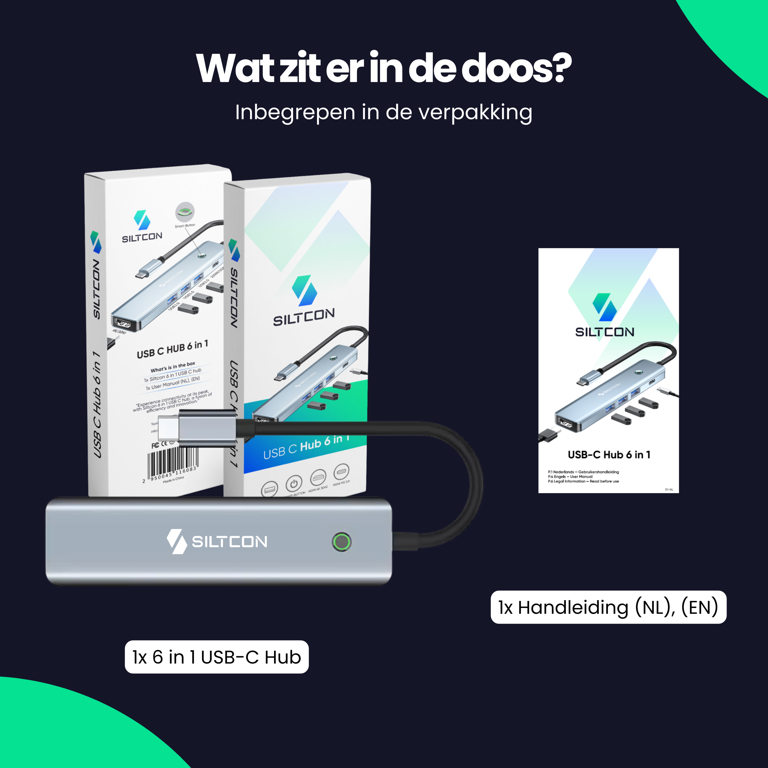 Siltcon 6-in-1 USB-C Hub - Siltcon