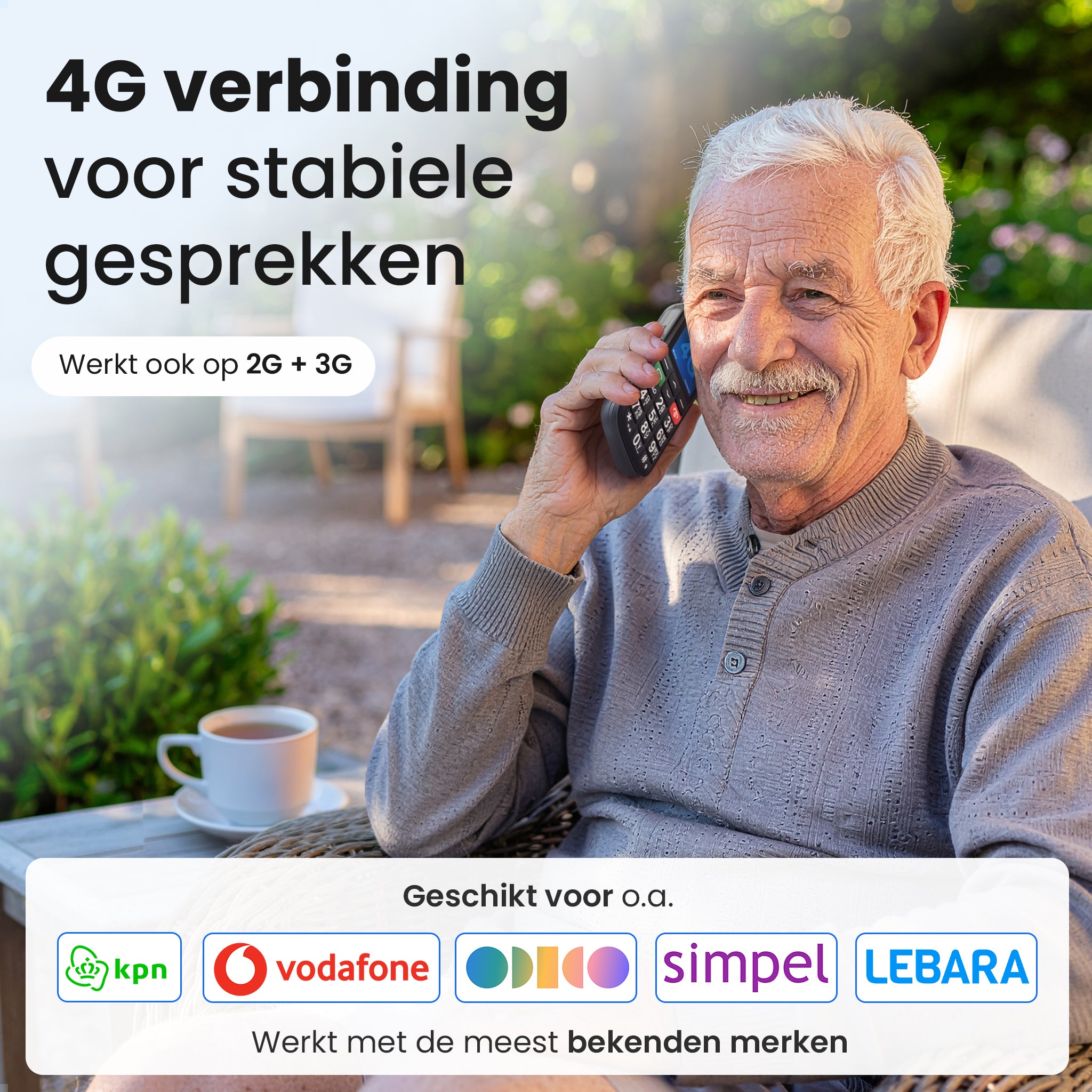 Protectly® Senioren Telefoon - 4G