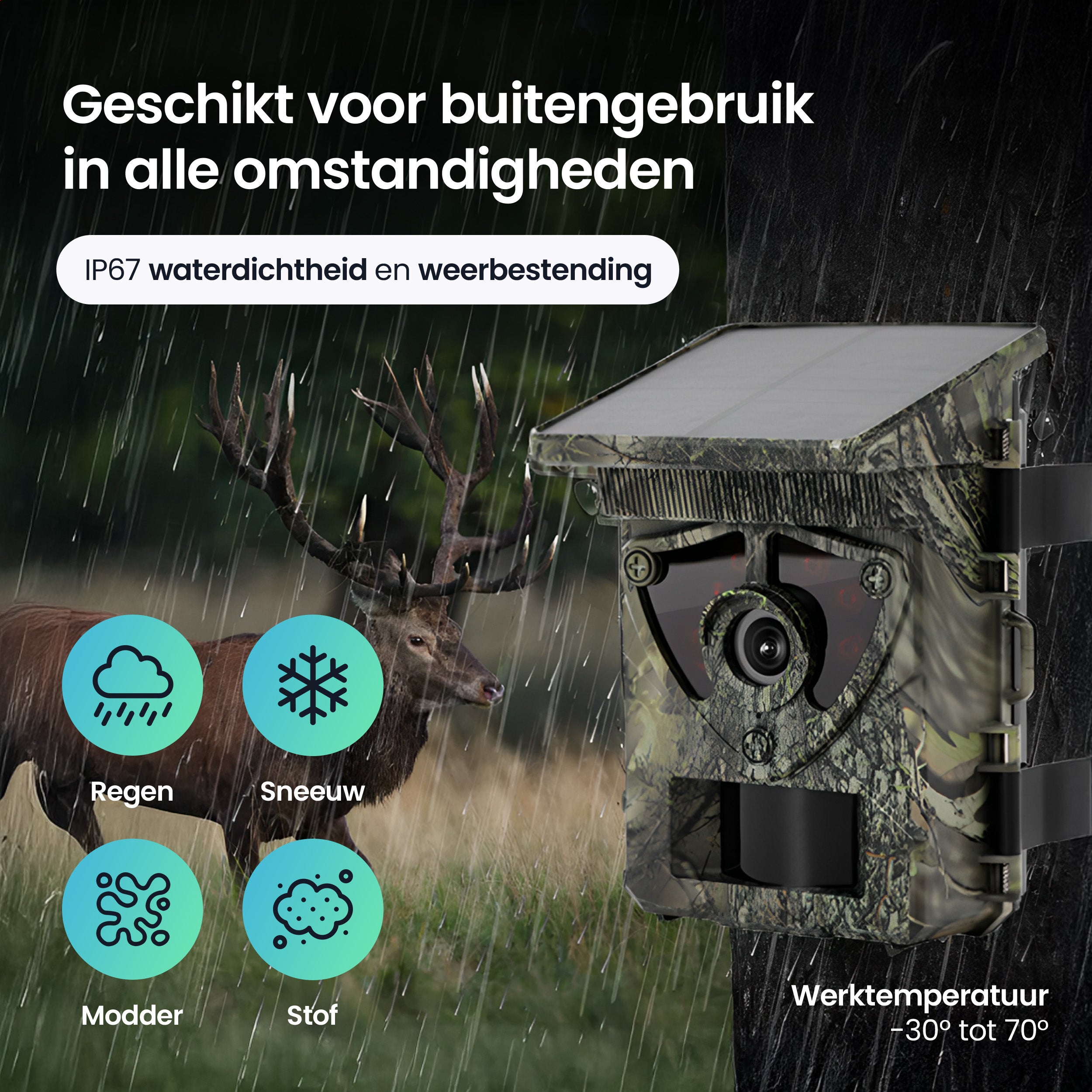 Siltcon – 8K Wildcamera met Zonnepaneel – WiFi