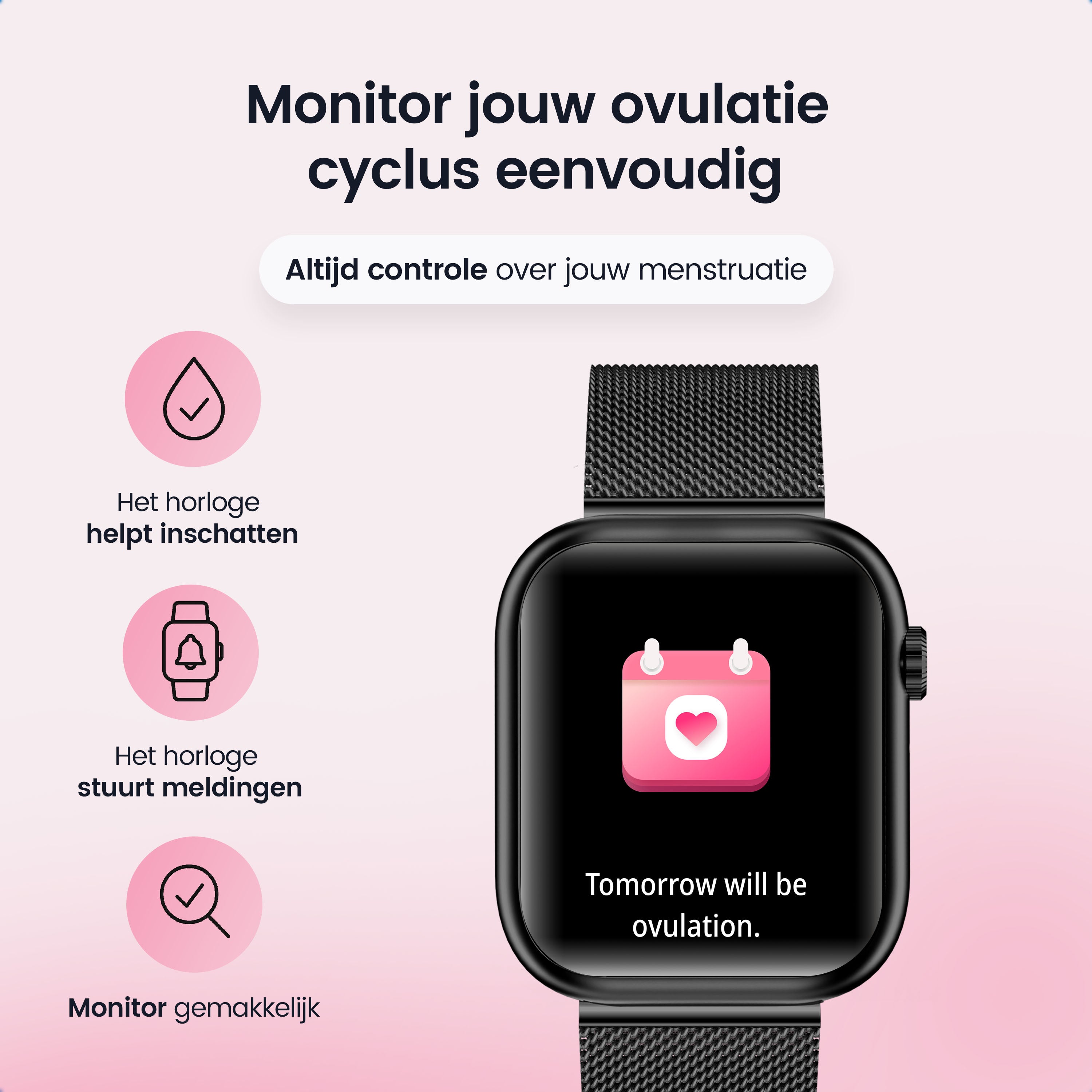 Siltcon Seréa Smartwatch Dames - Zwart