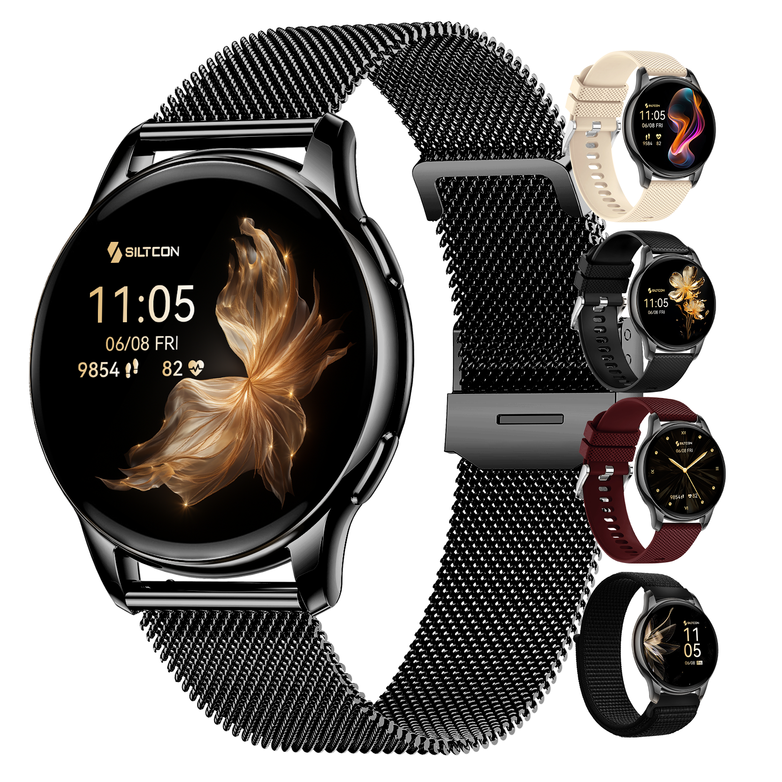 Siltcon Auréa Smartwatch Women Black – Stylish & Health-Oriented