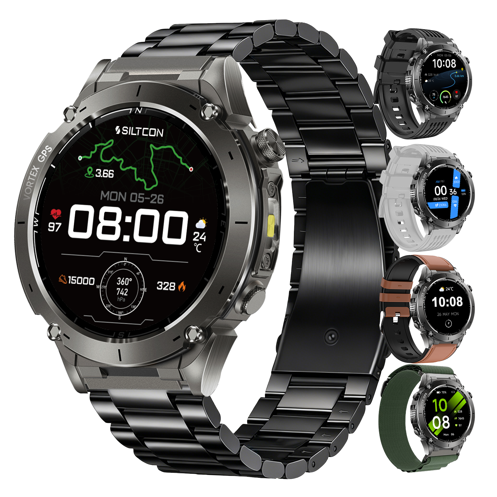 Siltcon® Vortex GPS Smartwatch Heren en Dames