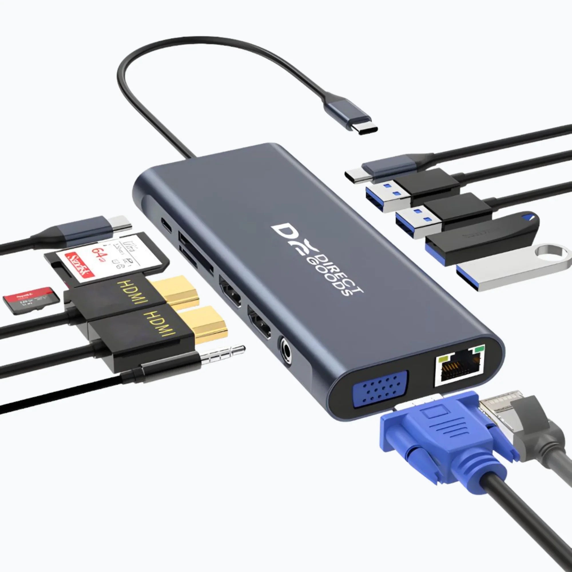 Siltcon USB C Hub 13 in 1 Docking Station Laptop