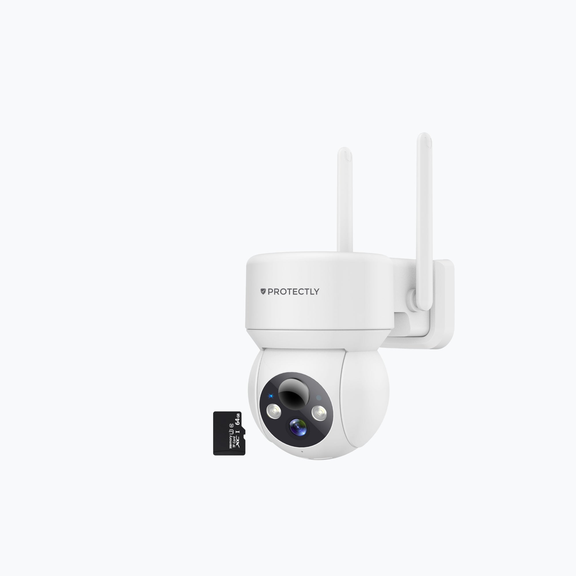 Protectly Beveiligingscamera Buiten 2K 3MP Wit – Nachtzicht & Appbediening