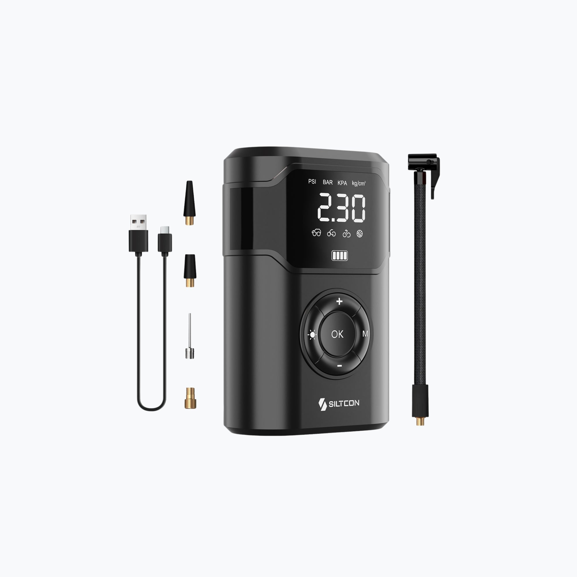 Siltcon Luchtcompressor – 30L/min – 10.5 bar automatische bandenpomp