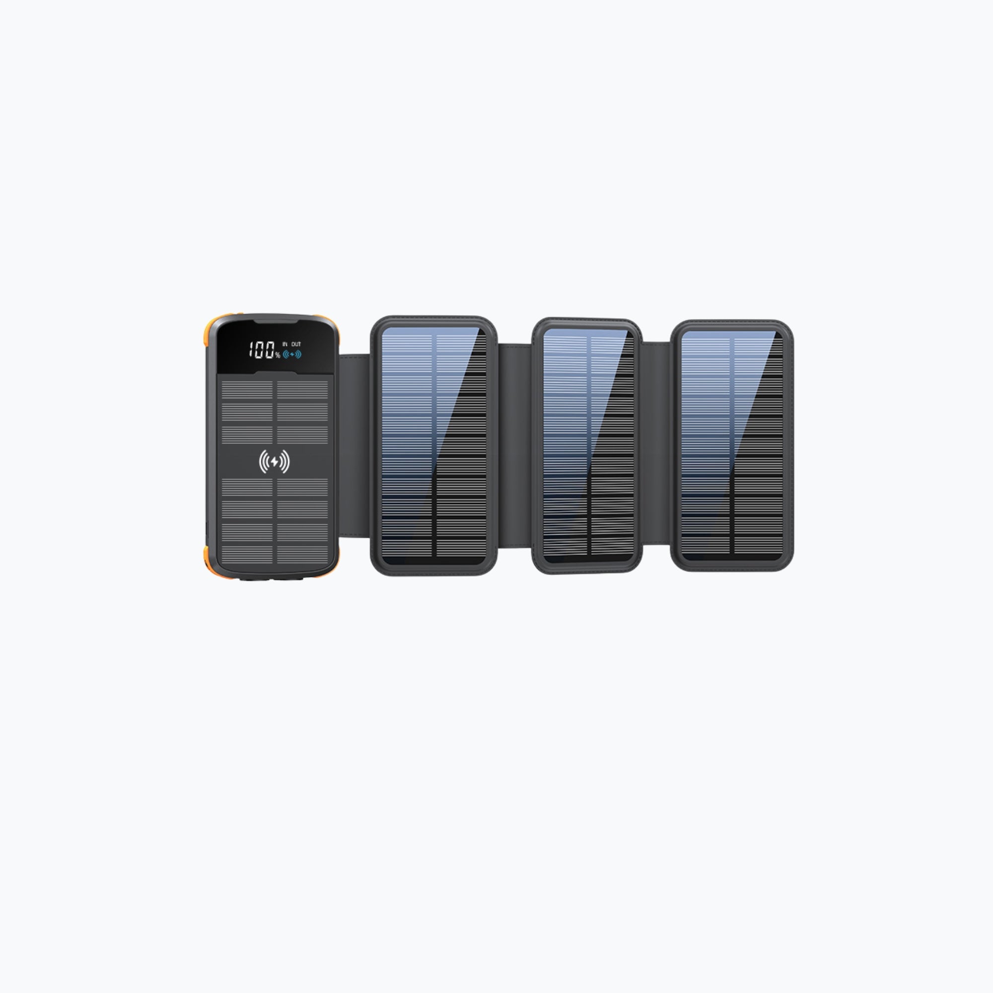 Siltcon Draadloze Powerbank 30000 mAh – 4 Zonnepanelen