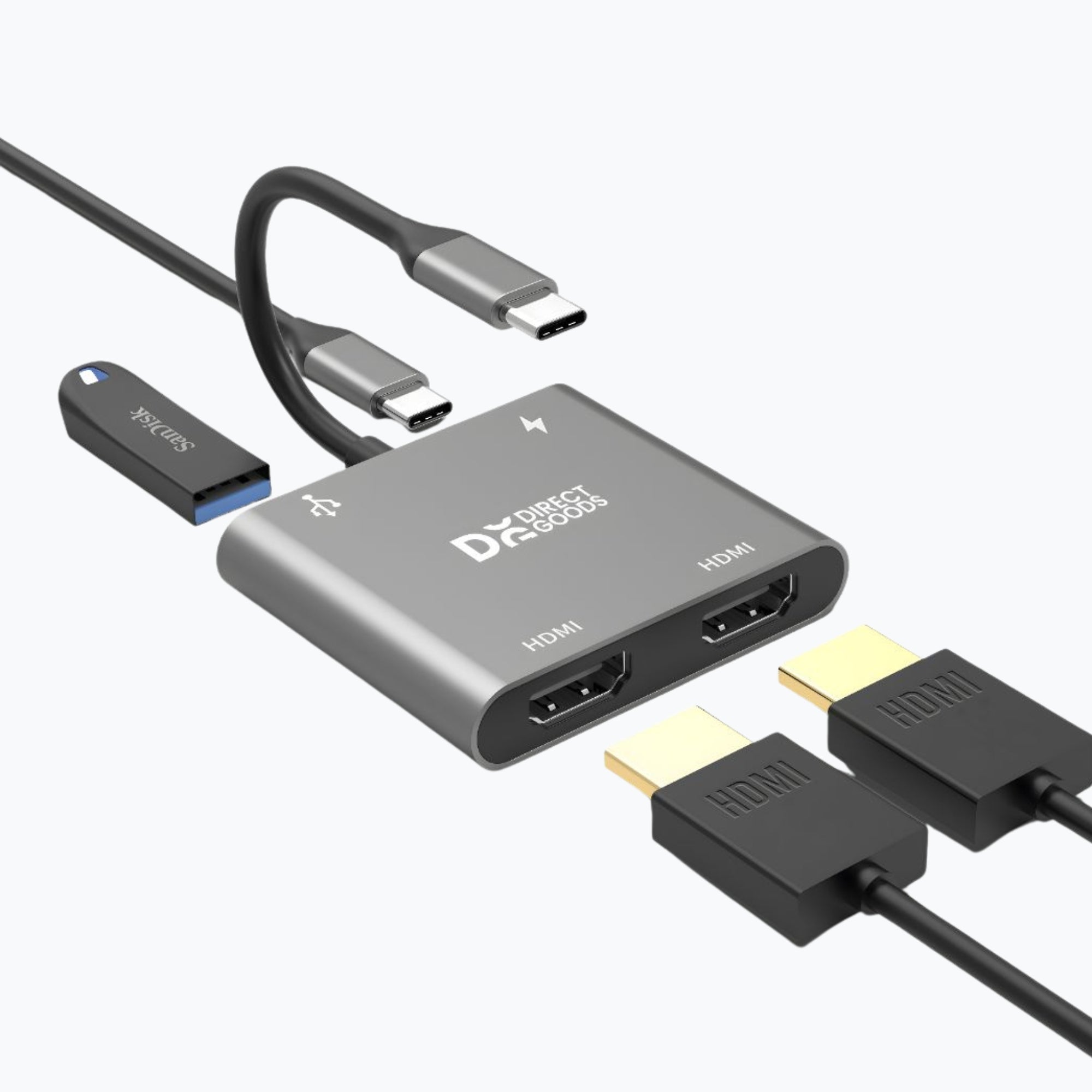 Siltcon Docking Station Laptop - Dual Display Adapter