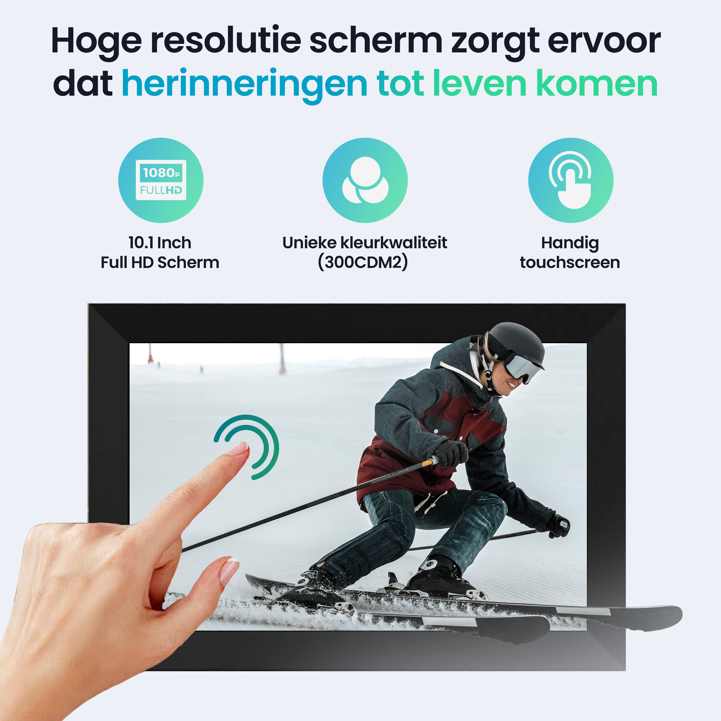 Siltcon Digitale Fotolijst Wifi – 10.1 inch HD & 16GB Opslag