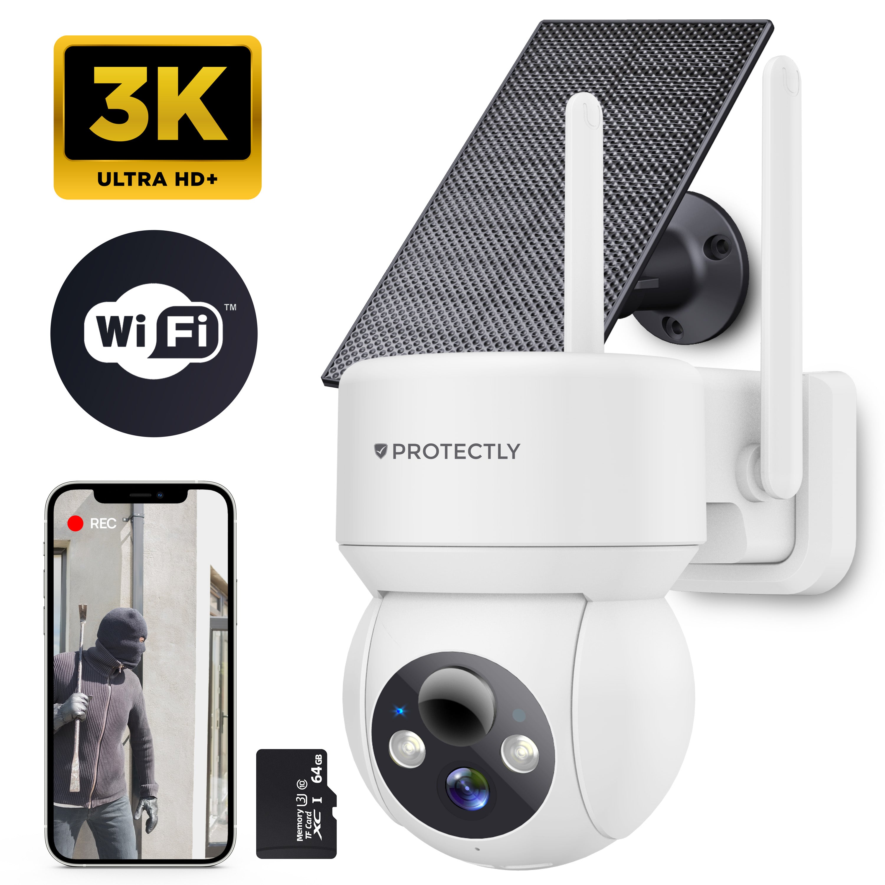 Protectly® Wireless Outdoor Security Camera