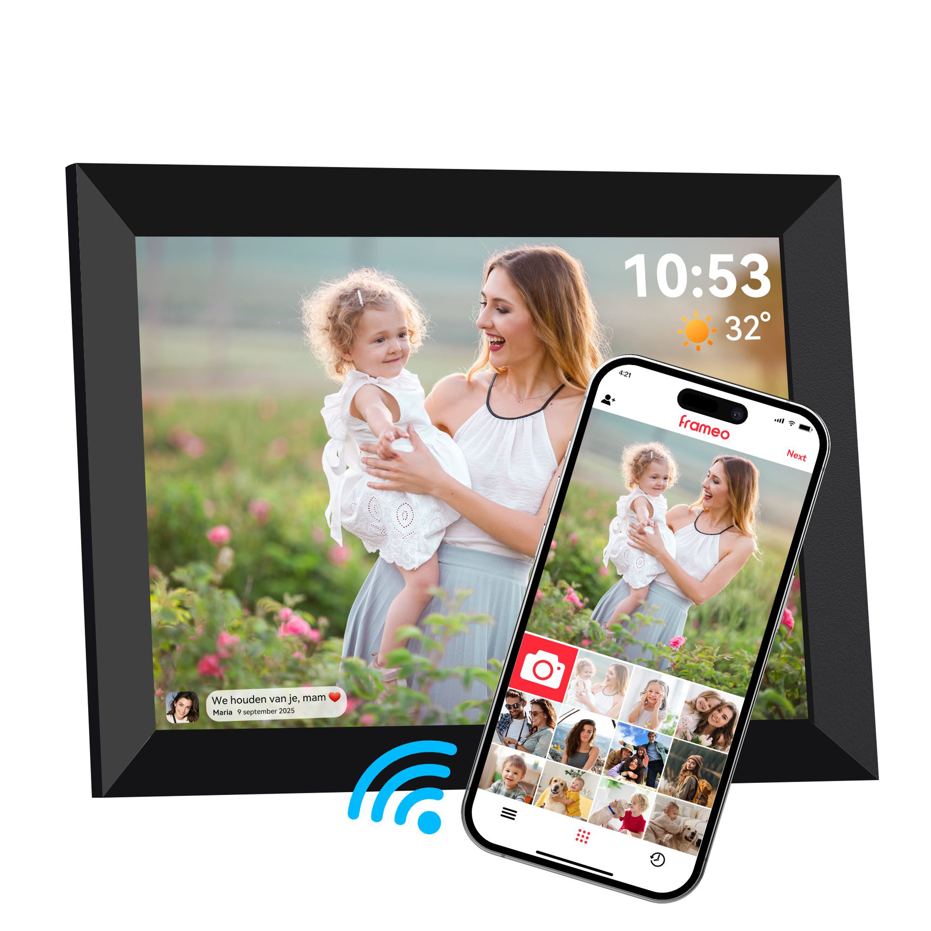 Siltcon Digitale Fotolijst Wifi – 10.1 inch HD & 16GB Opslag