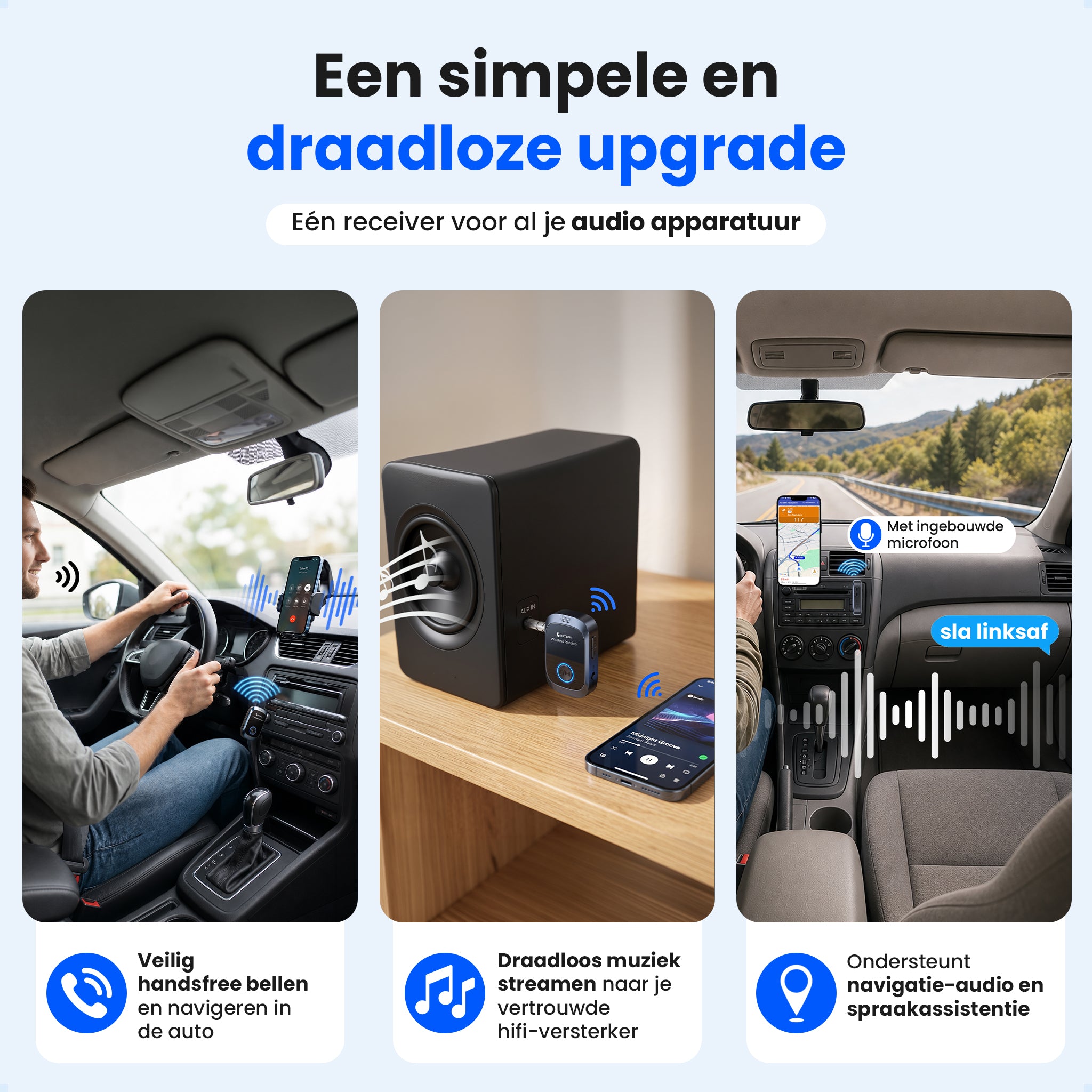 Siltcon® Bluetooth Receiver - BT 5.4 - 3.5MM AUX