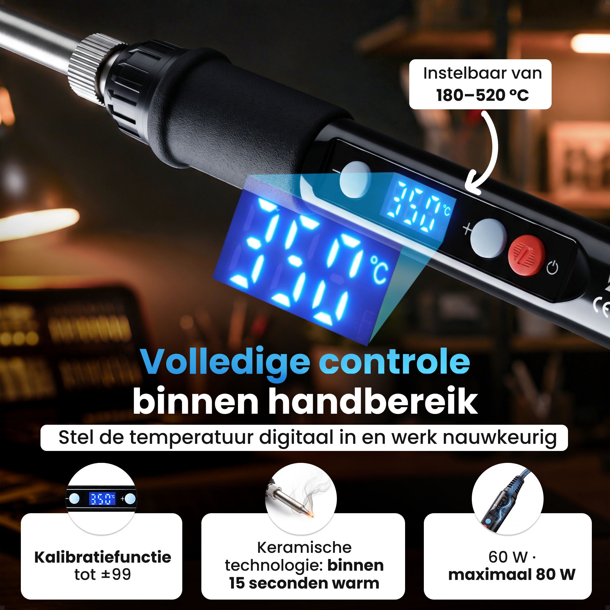 Siltcon® 3 in 1 Soldeerbout Set 60-80W - 55-Delig