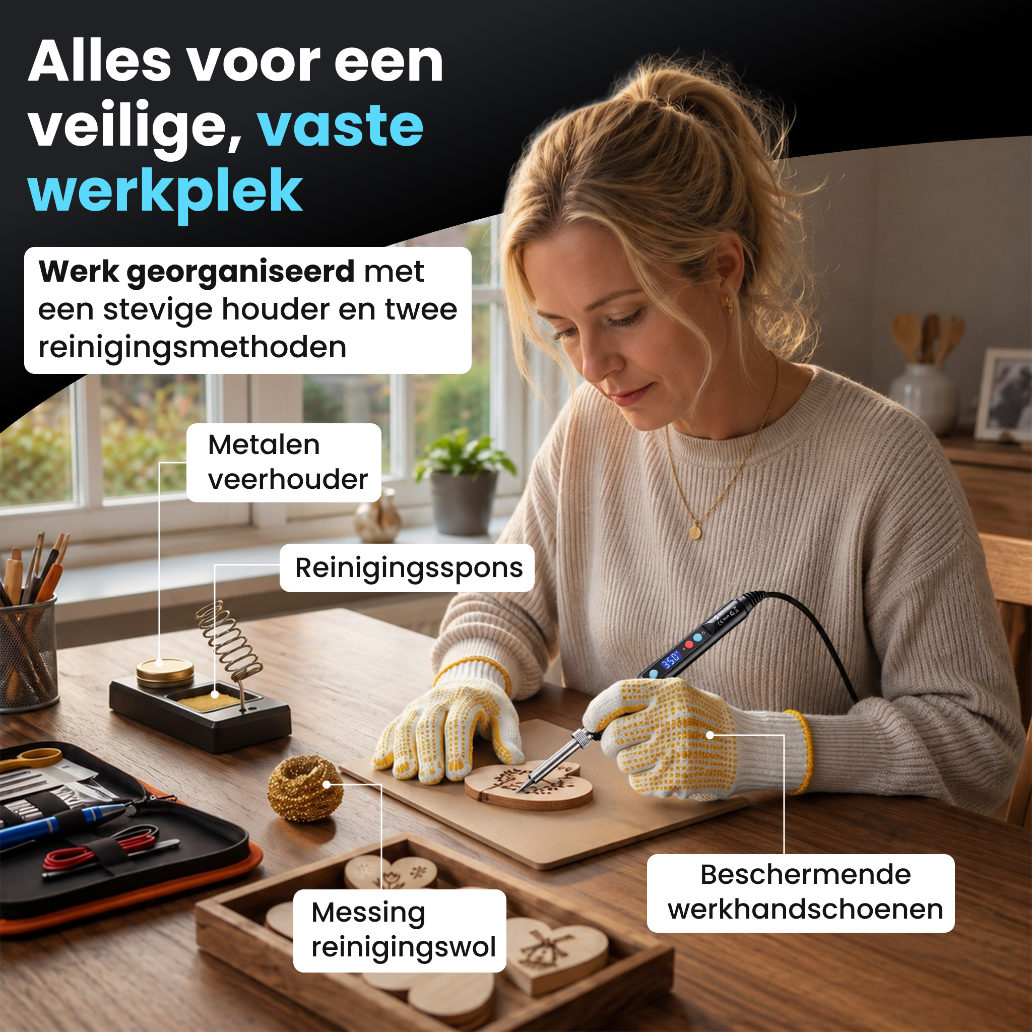Siltcon® 3 in 1 Soldeerbout Set 60-80W - 55-Delig