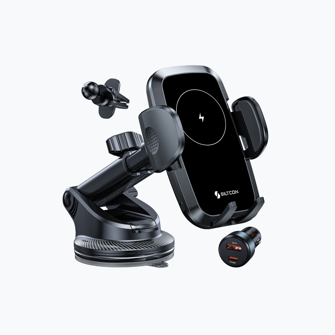 Siltcon® Telefoonhouder Auto met QI Draadloze Oplader