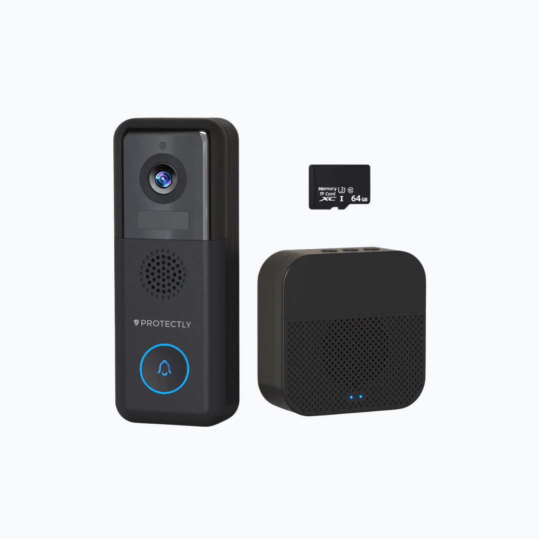 Protectly® Video Deurbel Draadloos 2K