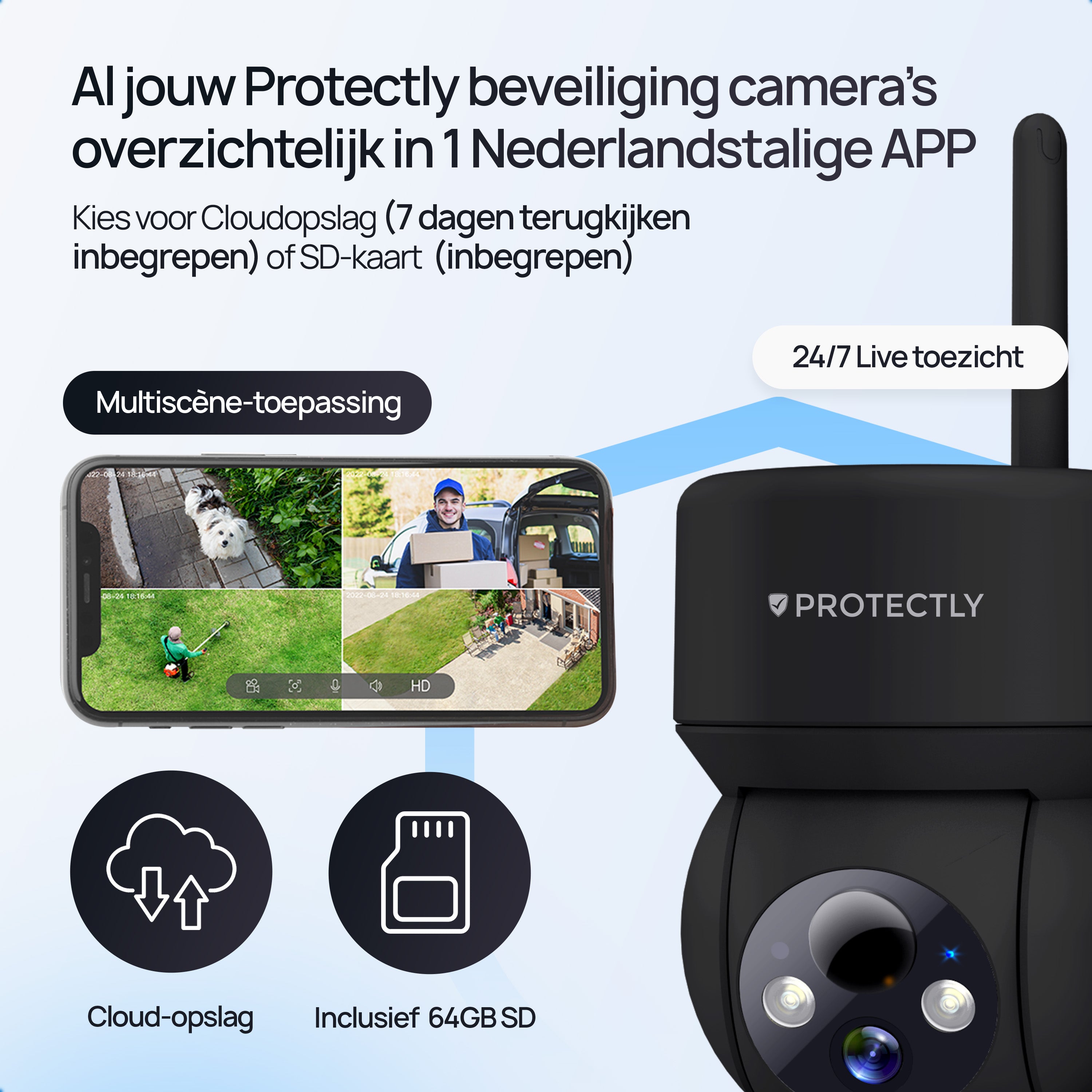 Protectly® Wireless Outdoor Security Camera