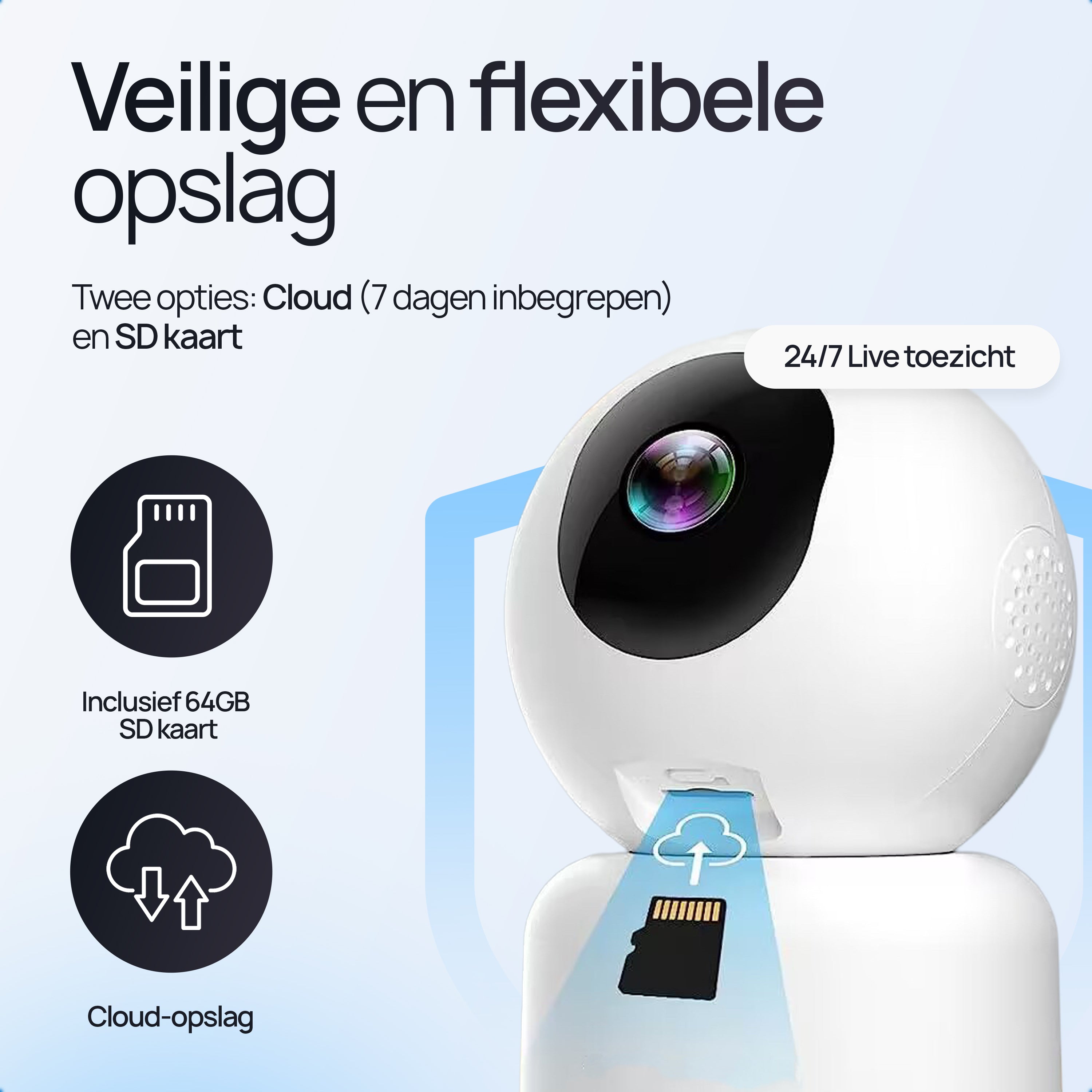 Protectly Beveiligingscamera Binnen – 2K Camera Baby & Huisdier