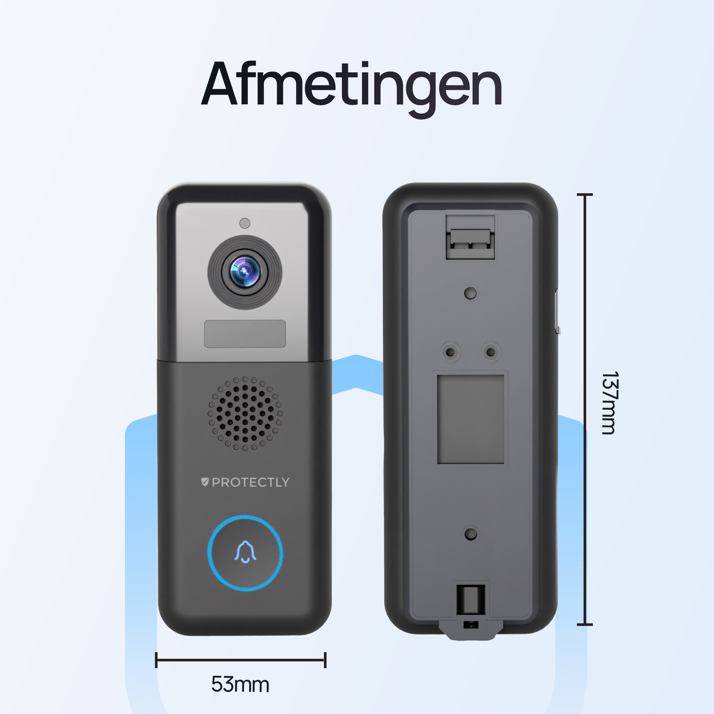 Protectly® Video Deurbel Draadloos & Bedraad 2K