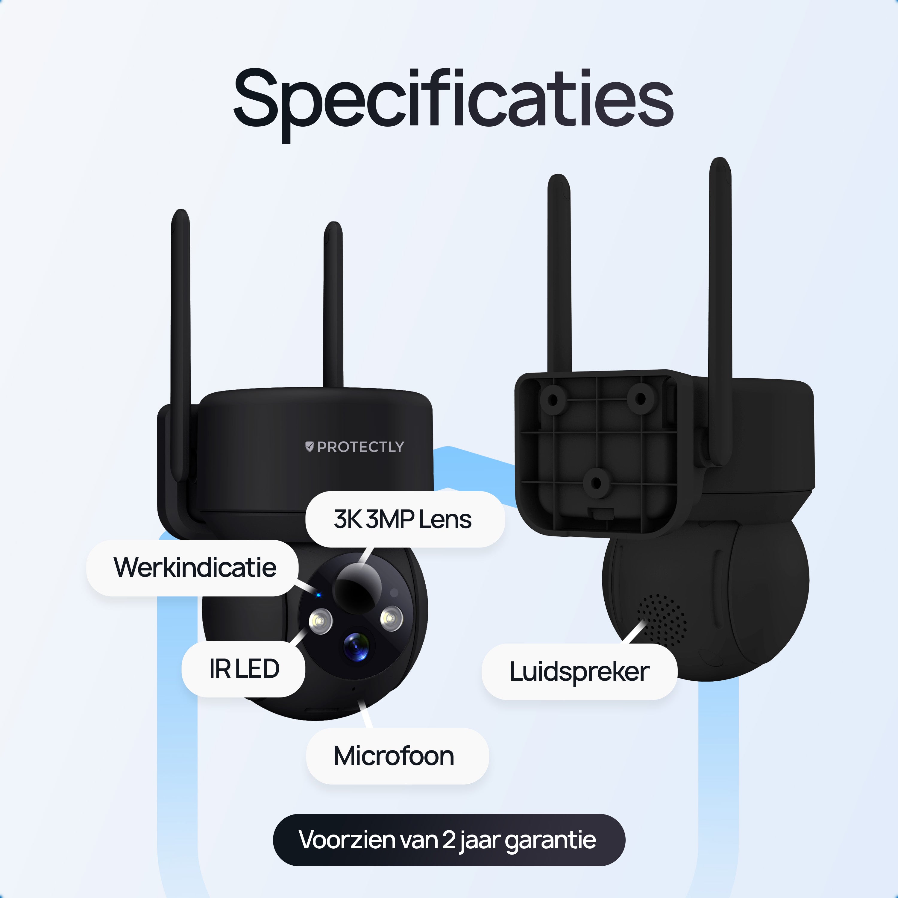 Protectly® Wireless Outdoor Security Camera