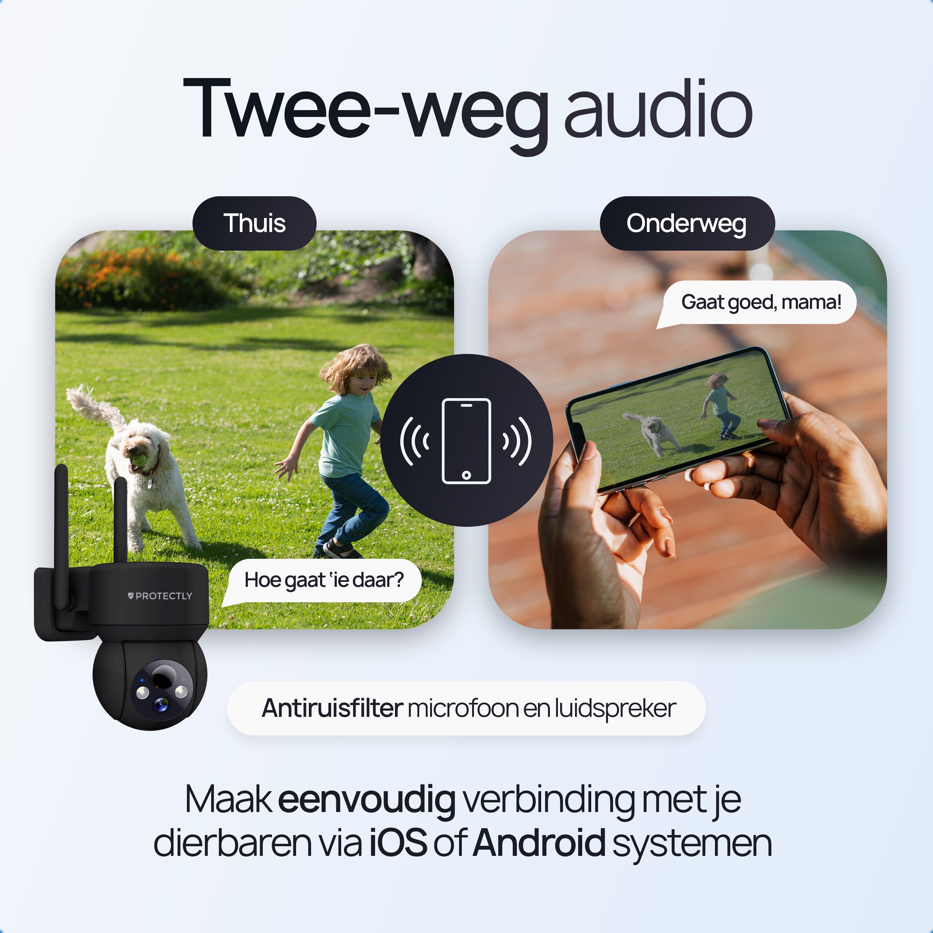 Protectly Beveiligingscamera Buiten 2K 3MP – Nachtzicht & Appbediening - Siltcon