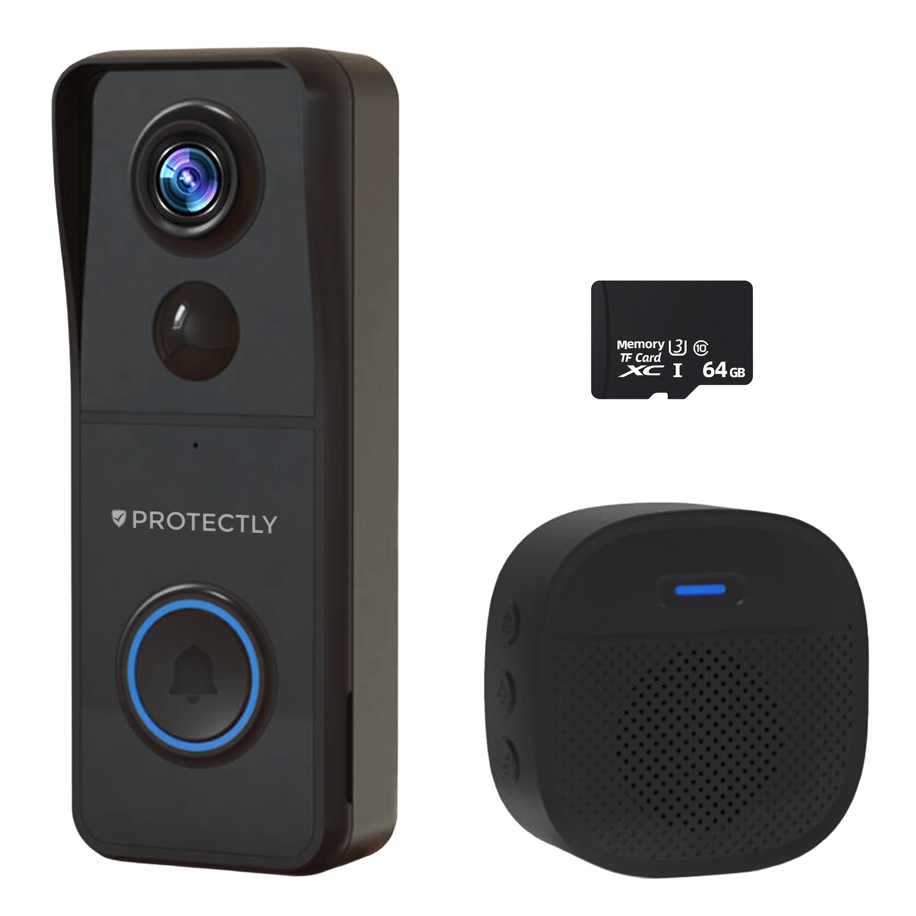 Protectly® Gong - Geschikt voor Protectly 4K WiFi deurbel - Extra gong los - 4 melodieën - 2025 model