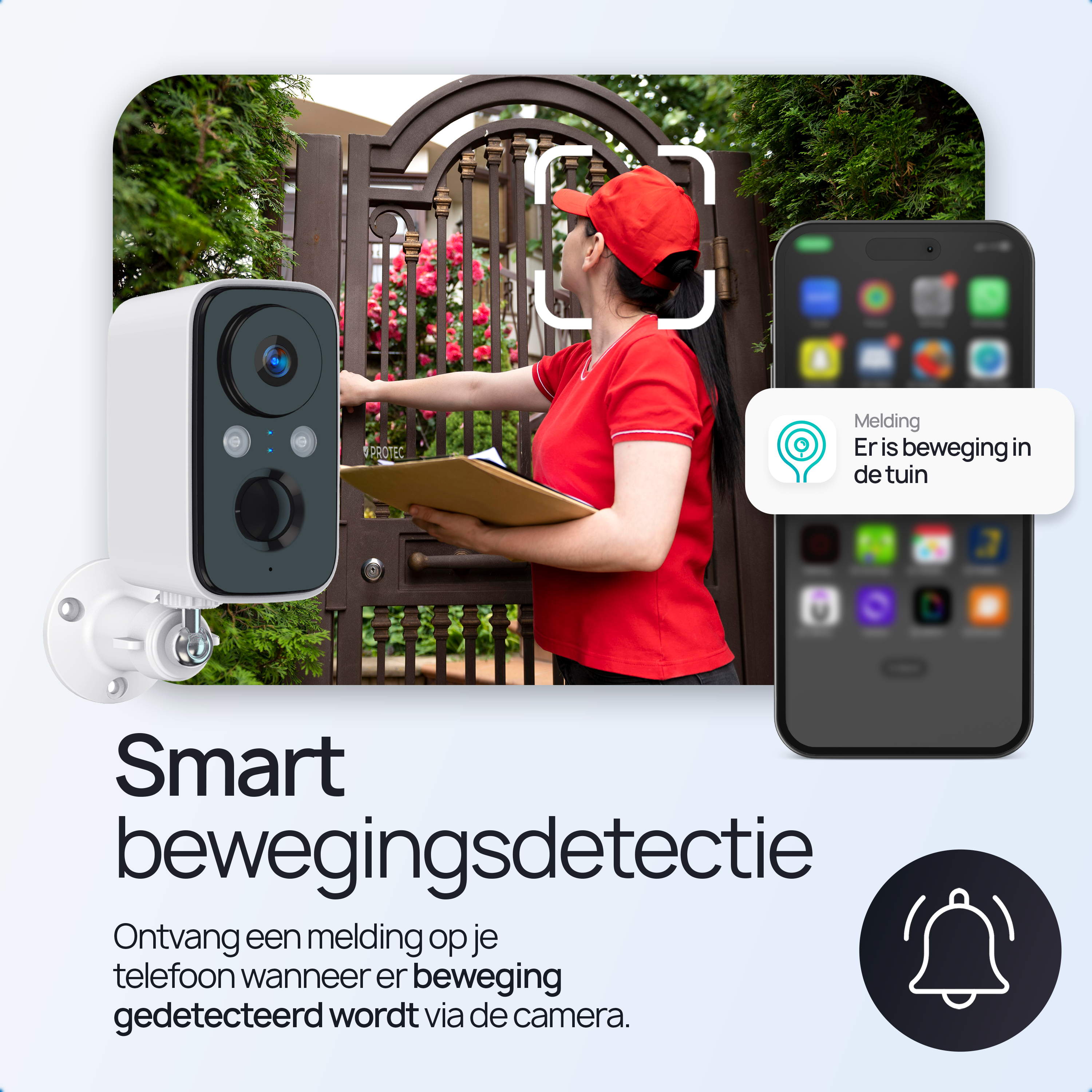 Protectly Beveiligingscamera Draadloos – 2K - Siltcon