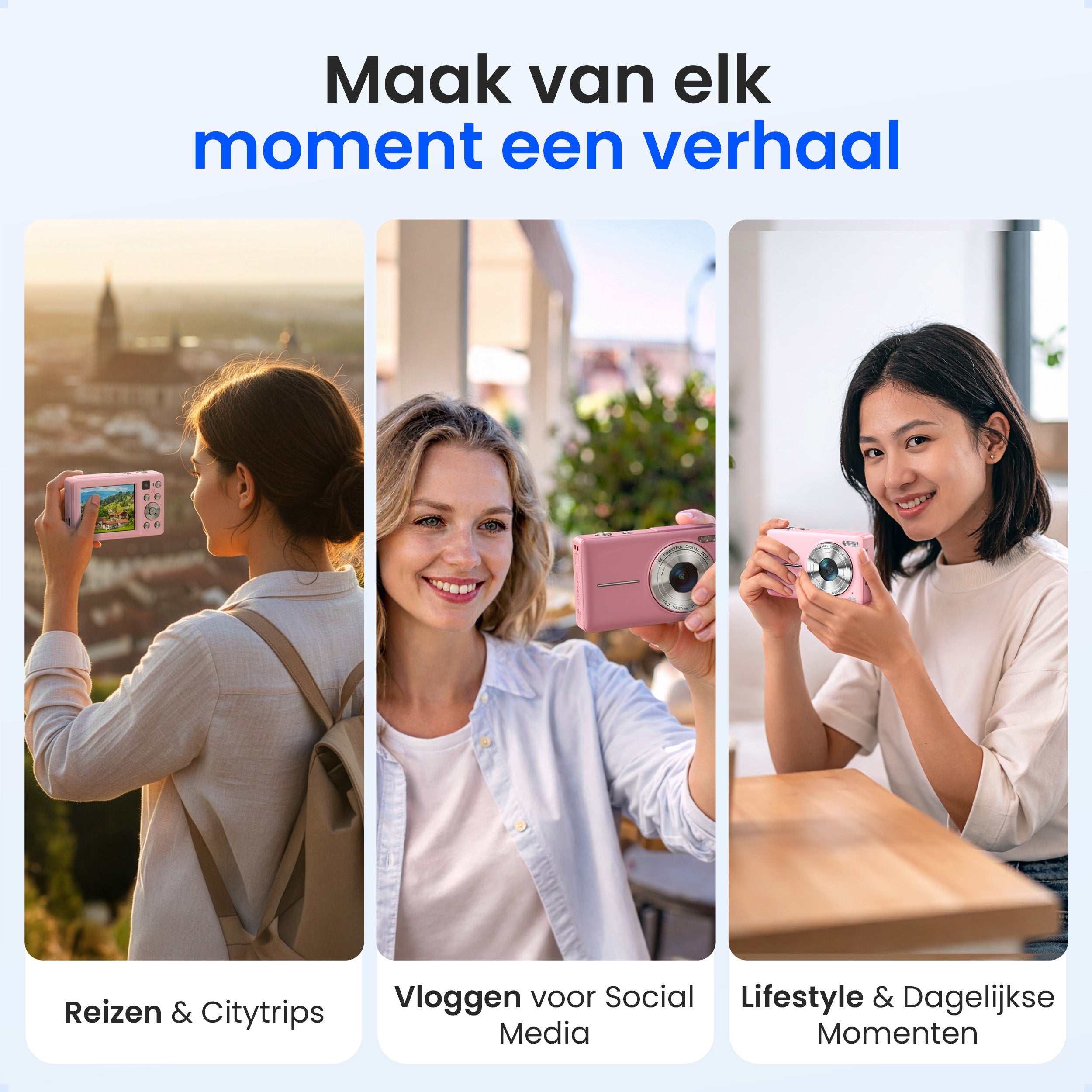 Siltcon Digitale Camera - 4K Roze