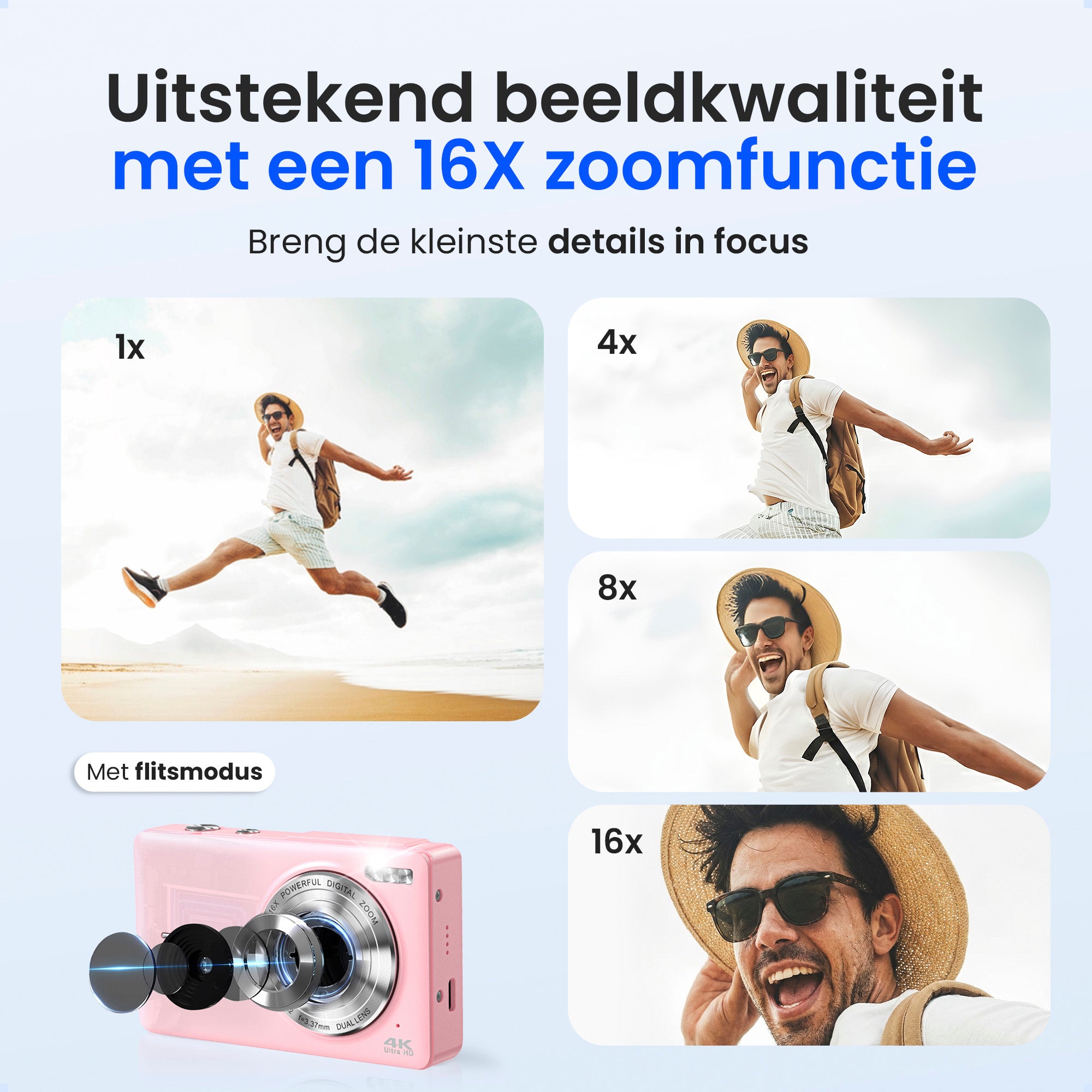 Siltcon Digitale Camera - 4K Roze