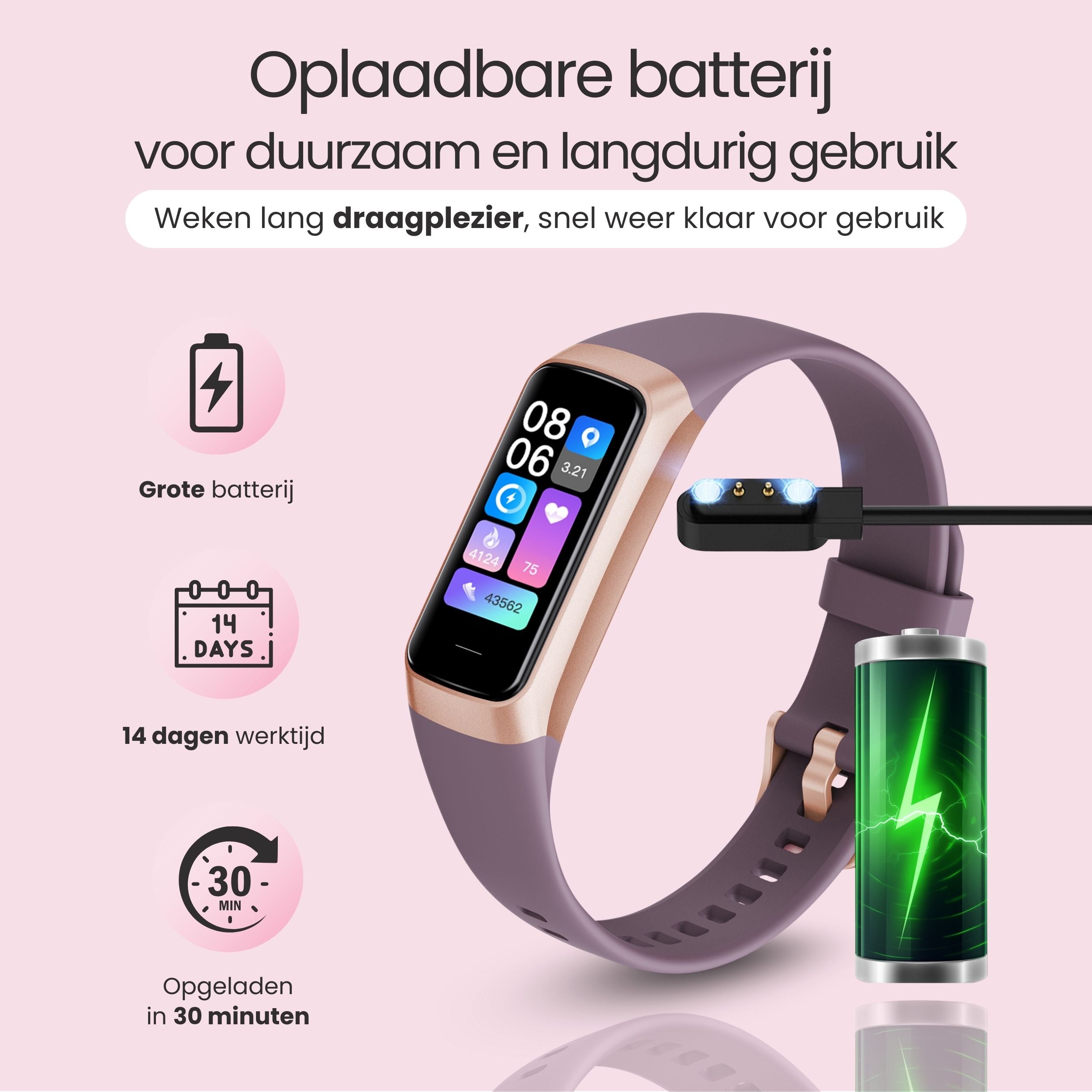 Siltcon® Vitéa Activity Tracker – Stappenteller Horloge