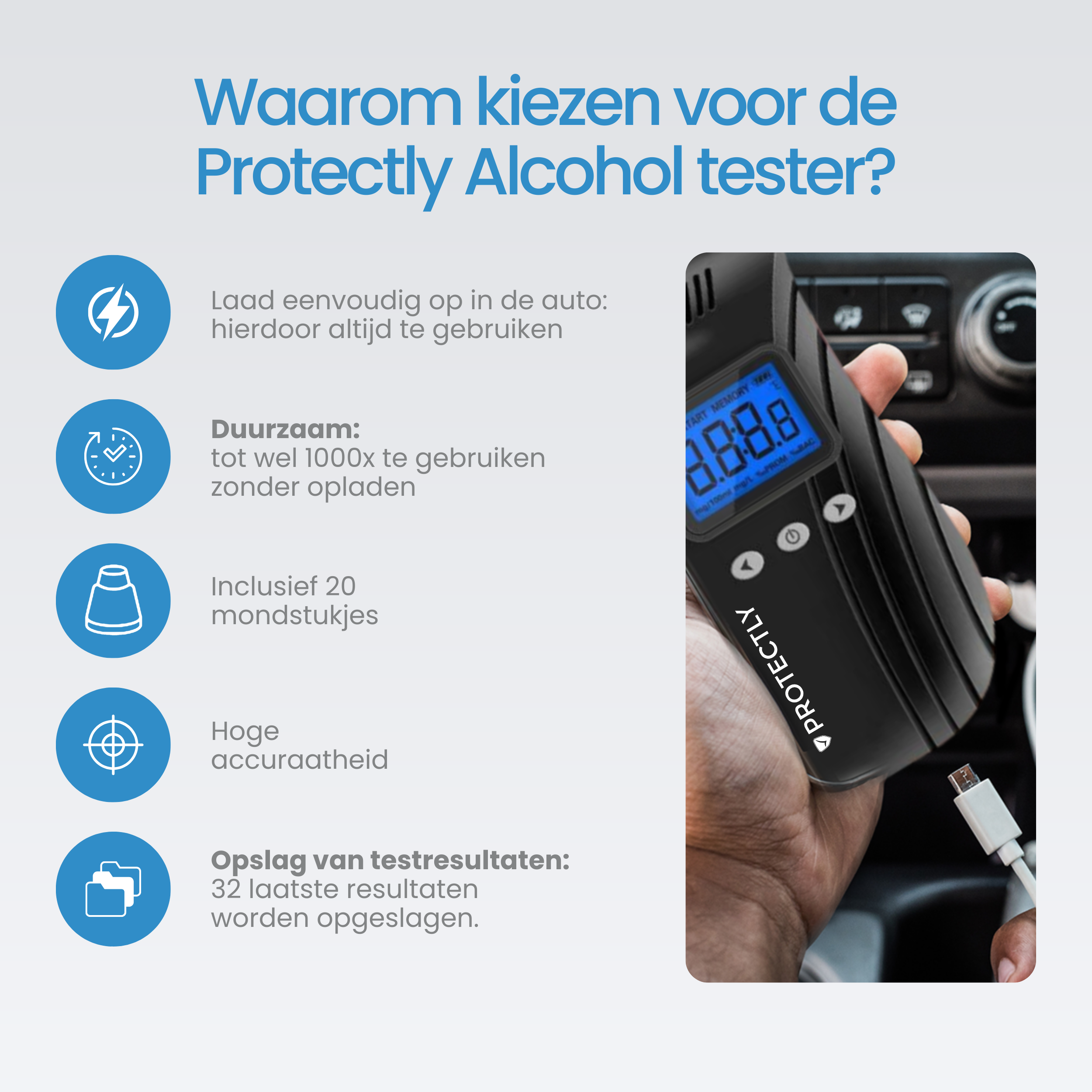 Protectly® Digital Alcohol Tester