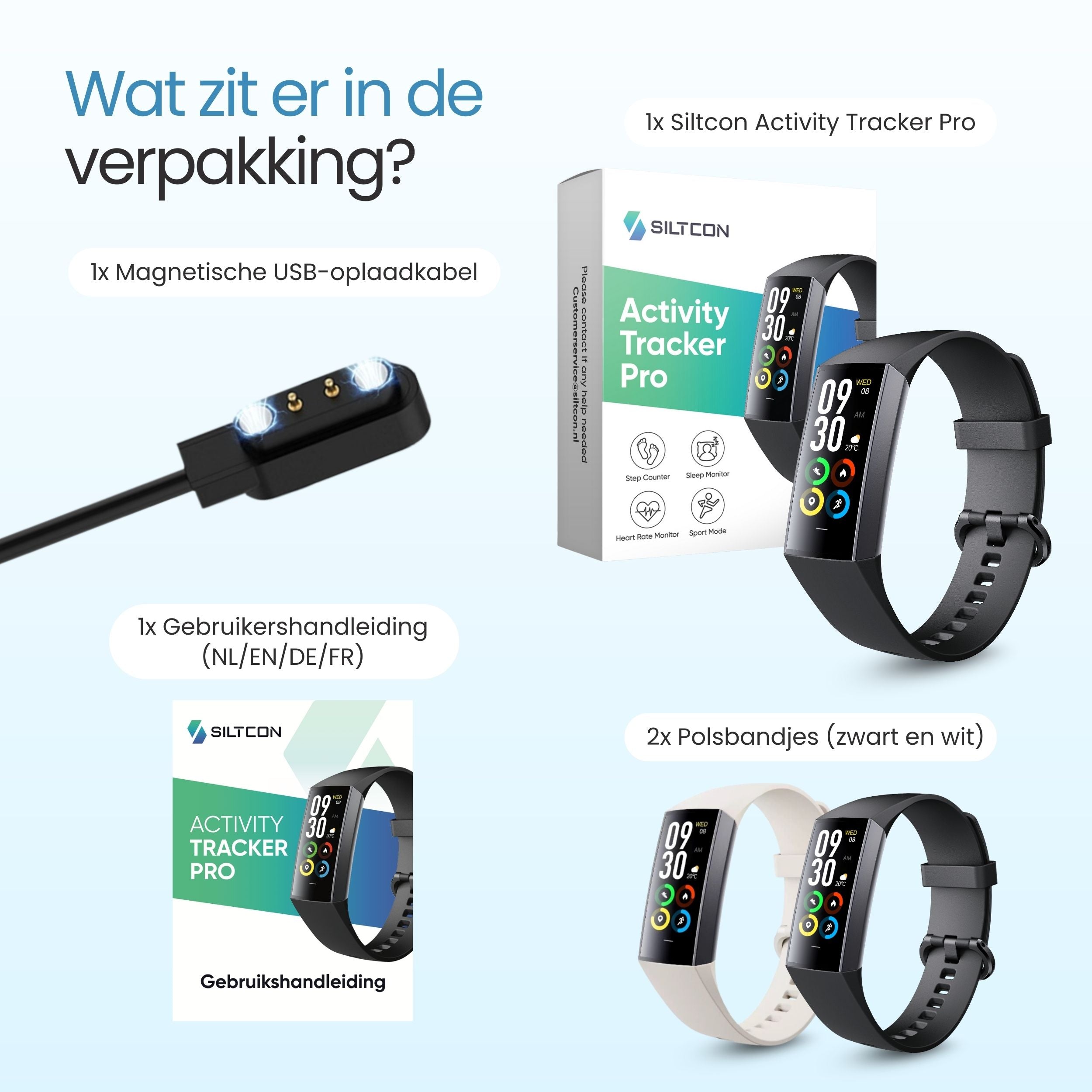 Siltcon® Activity Tracker Pro – Stappenteller Horloge