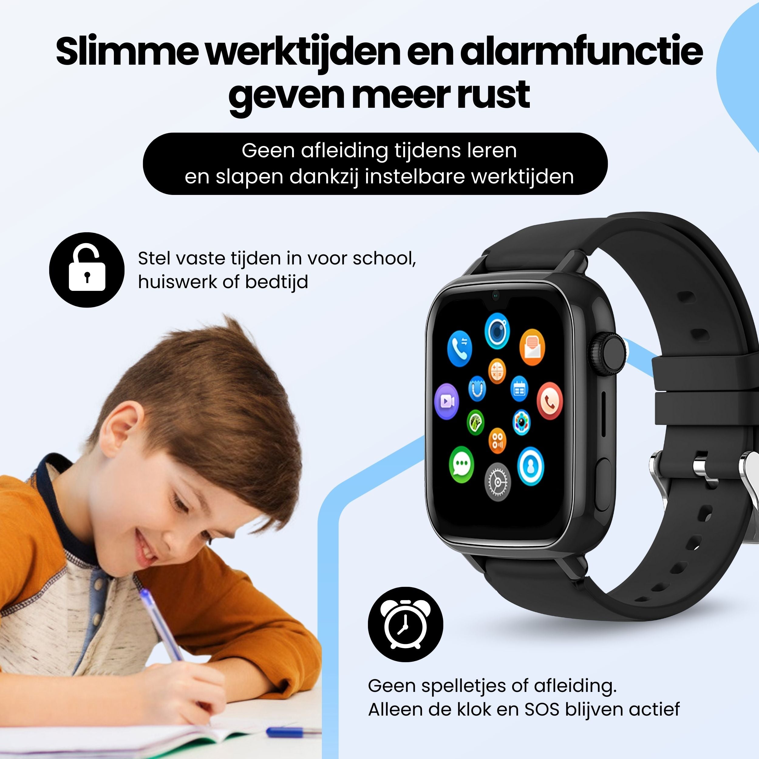 Protectly Kinder GPS Horloge – Smartwatch kind met bellen – GPS & SOS