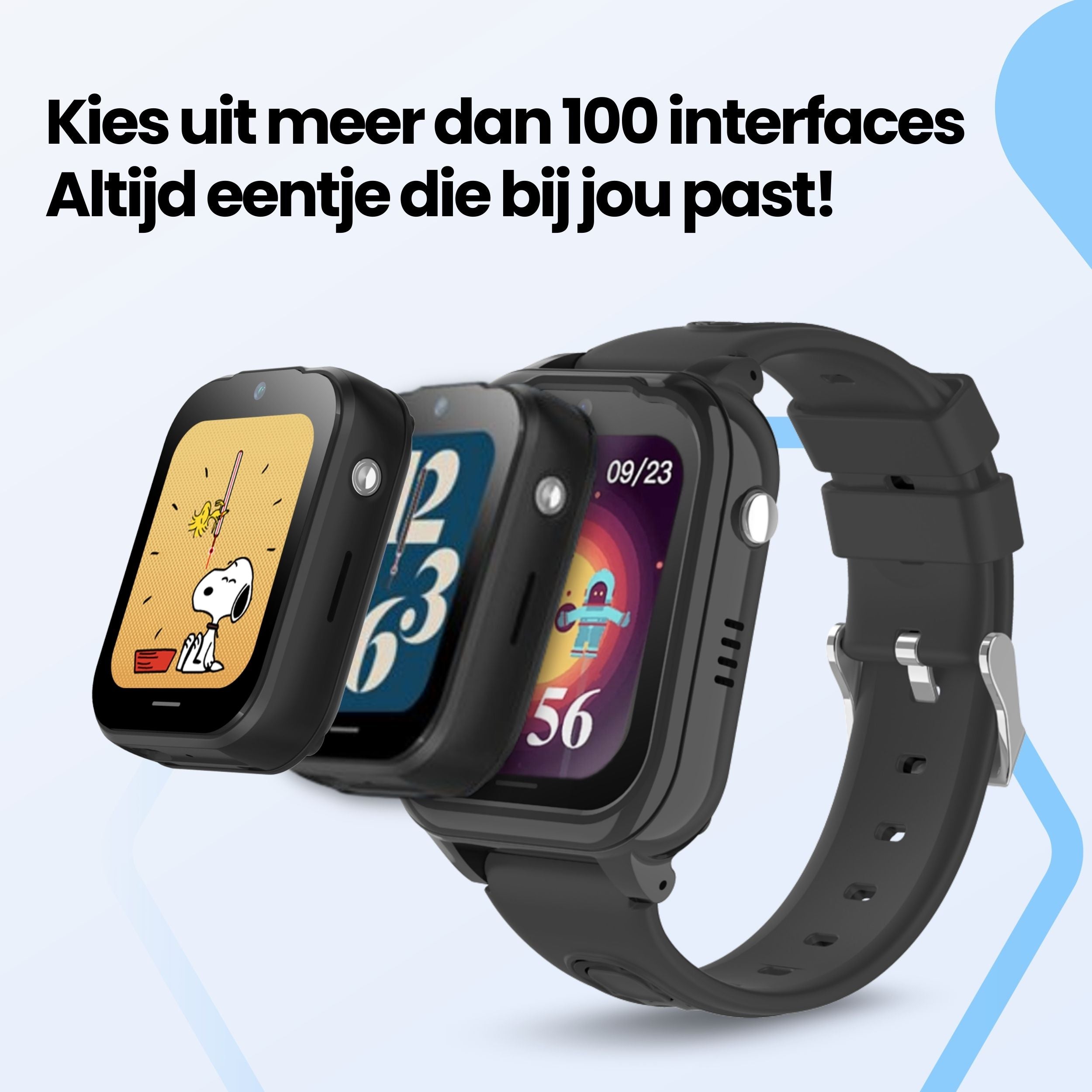 Protectly® Smartwatch Kinderen - GPS Horloge Kind Met Simkaart - 4G - Videobellen - HD Camera - SOS-Knop - Whatsapp en SMS - Elke polsmaat - Incl. Simkaart