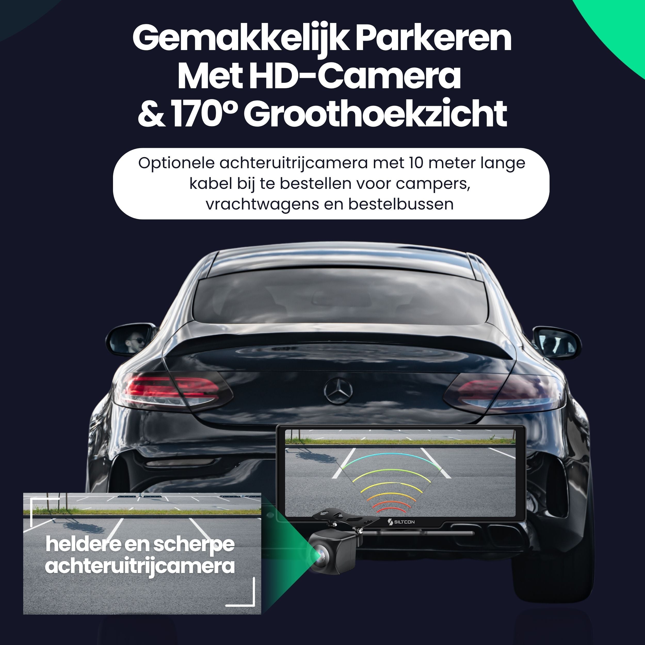 Siltcon 10.26” CarPlay Scherm – Draadloos voor iOS & Android