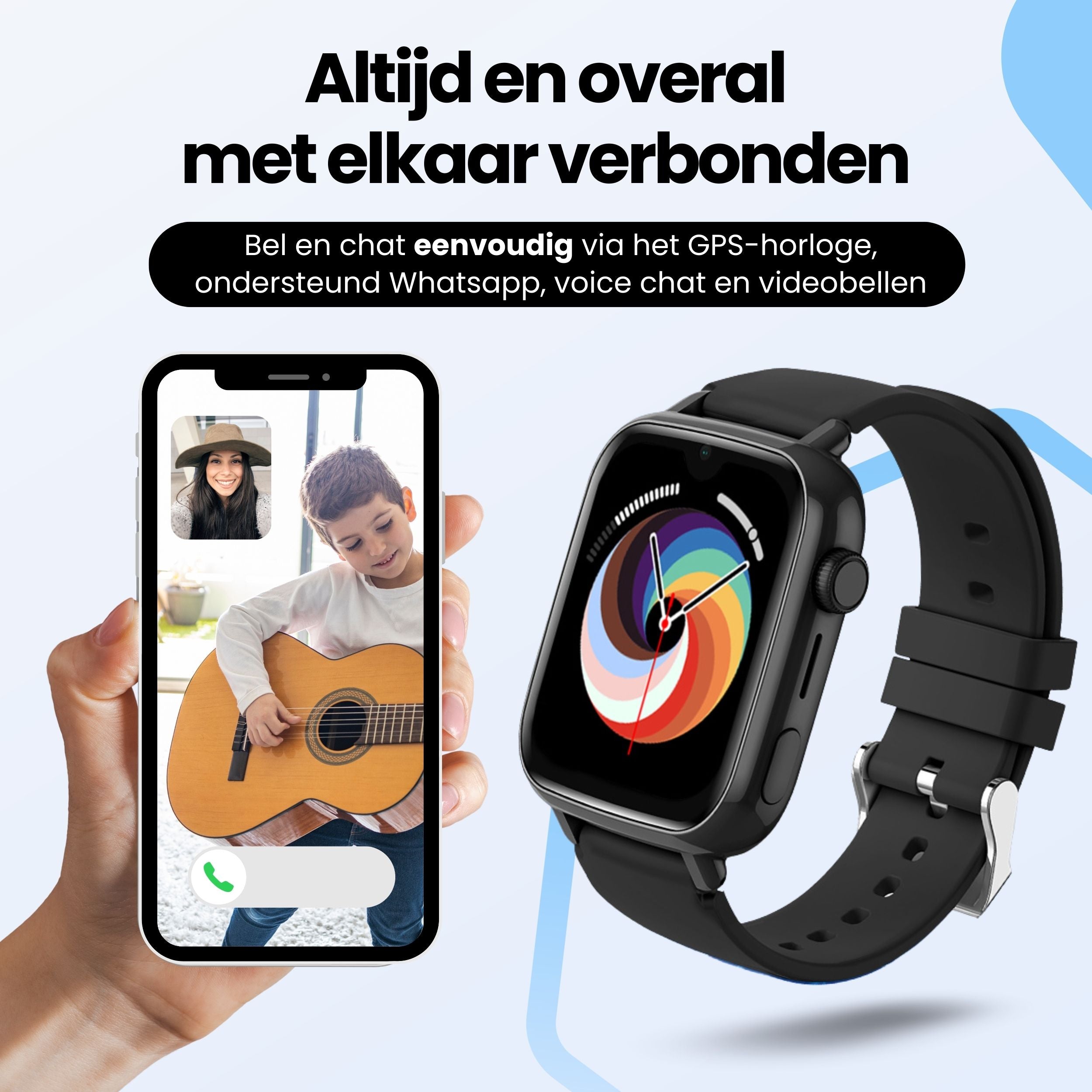 Protectly Kinder GPS Horloge – Smartwatch kind met bellen – GPS & SOS