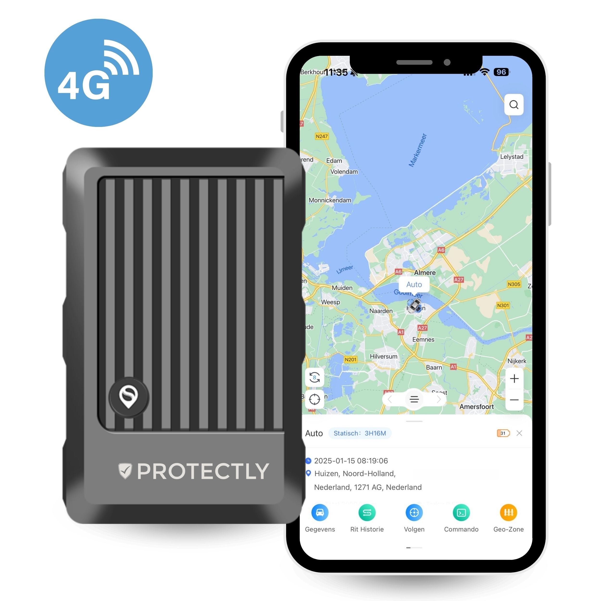 Protectly® GPS Tracker Extreme - Met Sim - Incl. Lifetime tracking!