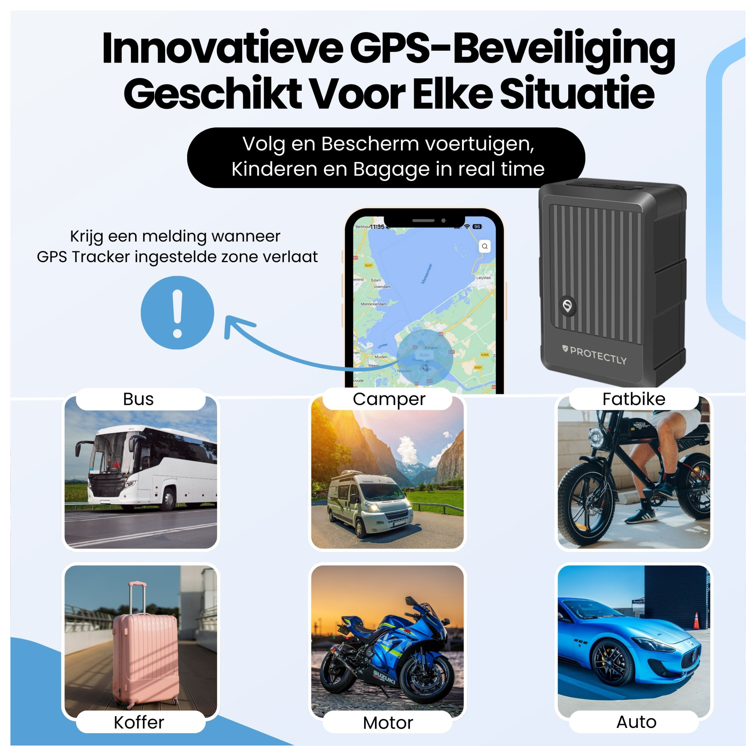 Protectly® GPS Tracker Extreme - Met Sim - Incl. Lifetime tracking!