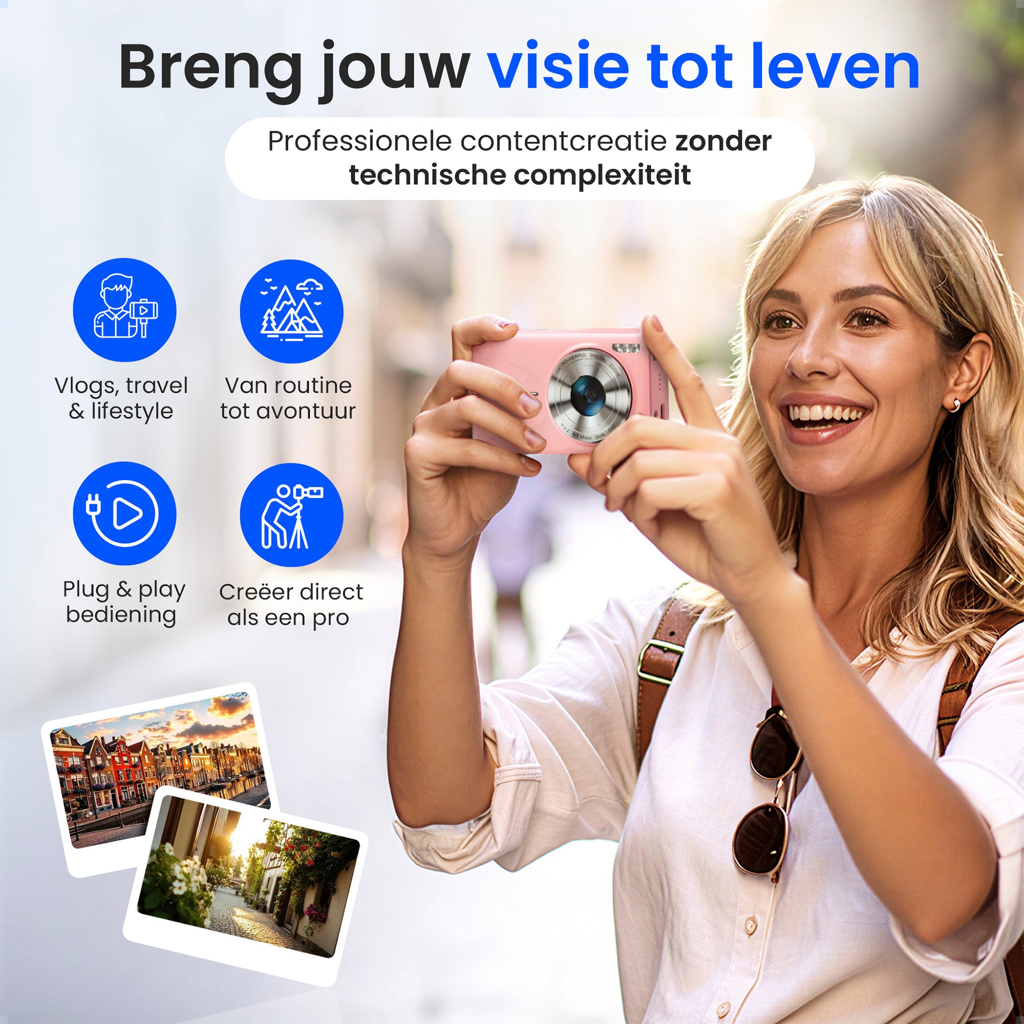 Siltcon Digitale Camera - 4K Roze