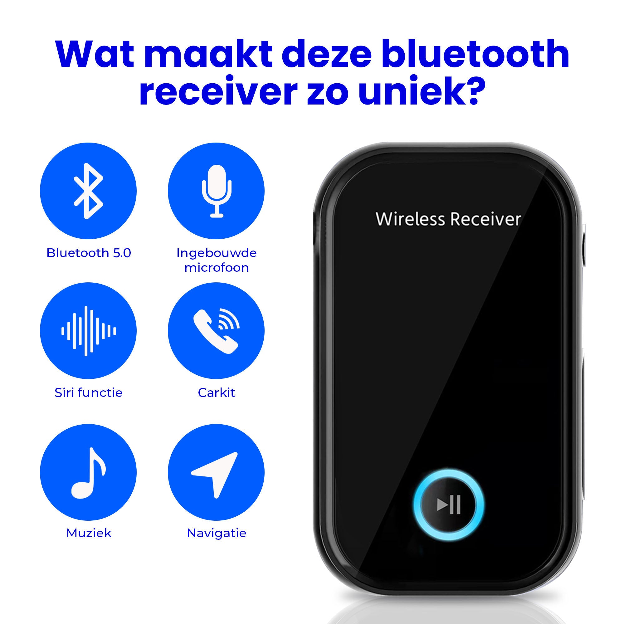 Récepteur Bluetooth Siltcon® - BT 5.0 - AUX 3,5MM - Mise à jour Bluetooth