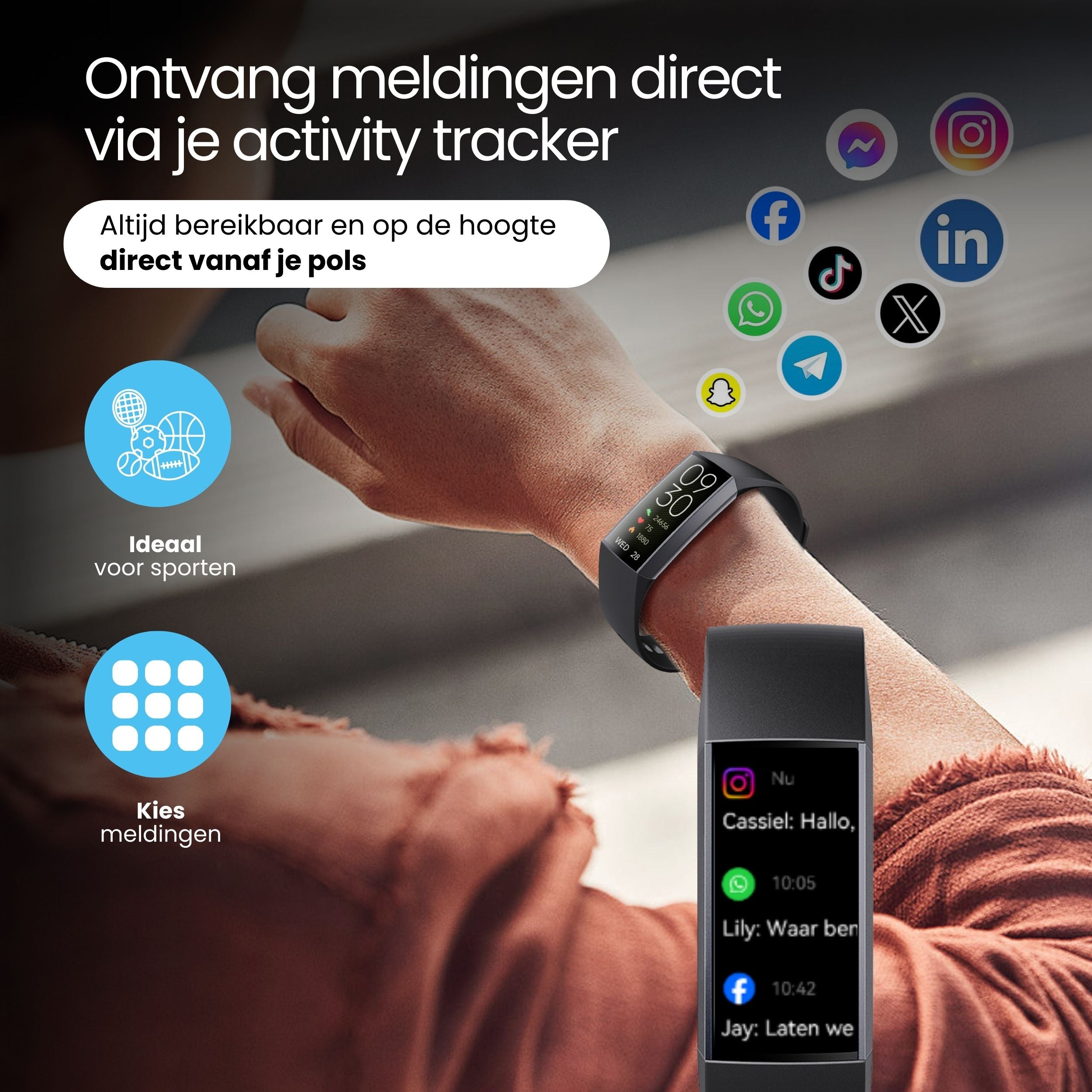 Siltcon® Activity Tracker Pro – Stappenteller Horloge