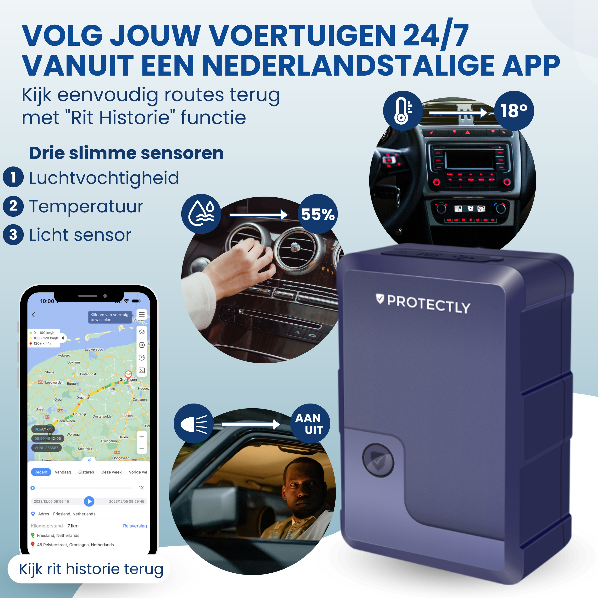 Protectly® GPS Tracker Extreme - Avec Sim - Incl. Suivi à vie !