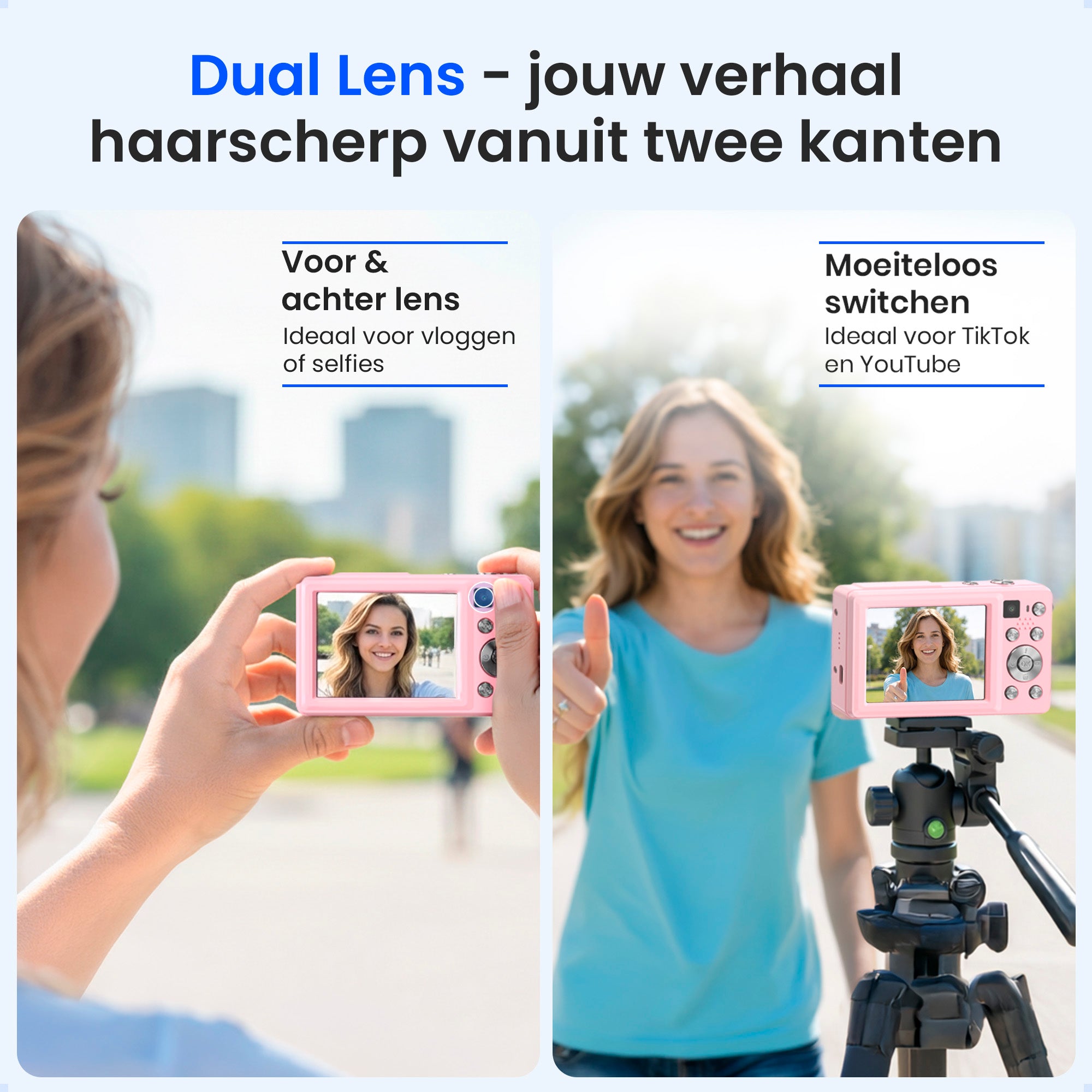 Siltcon Digitale Camera - 4K Roze