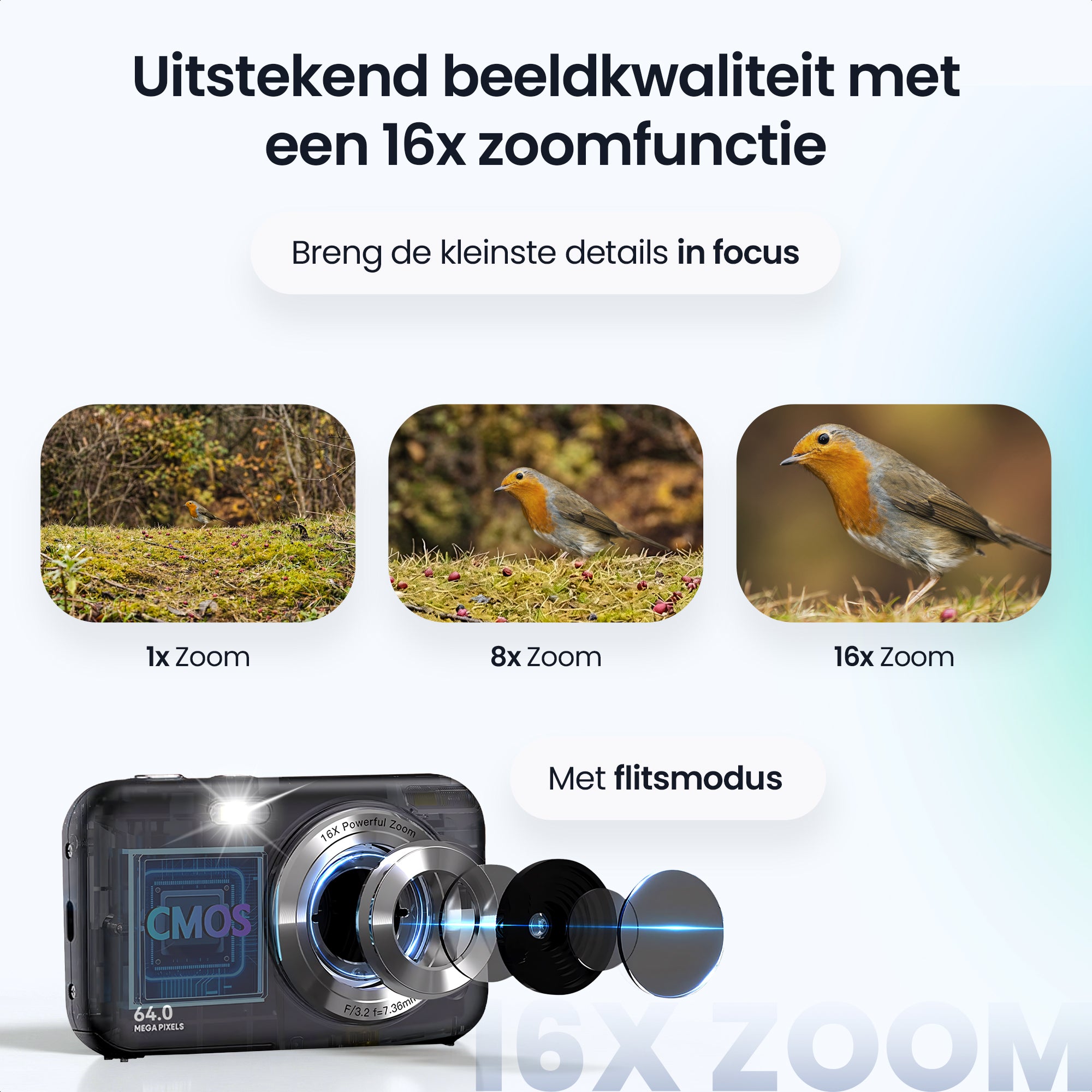 Siltcon® Digitale Camera - Full HD - 64 MP - Zwart
